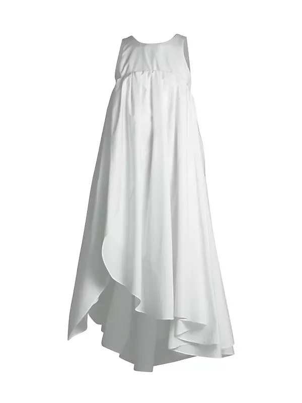 Sleeveless Asymmetric Silk Dress
