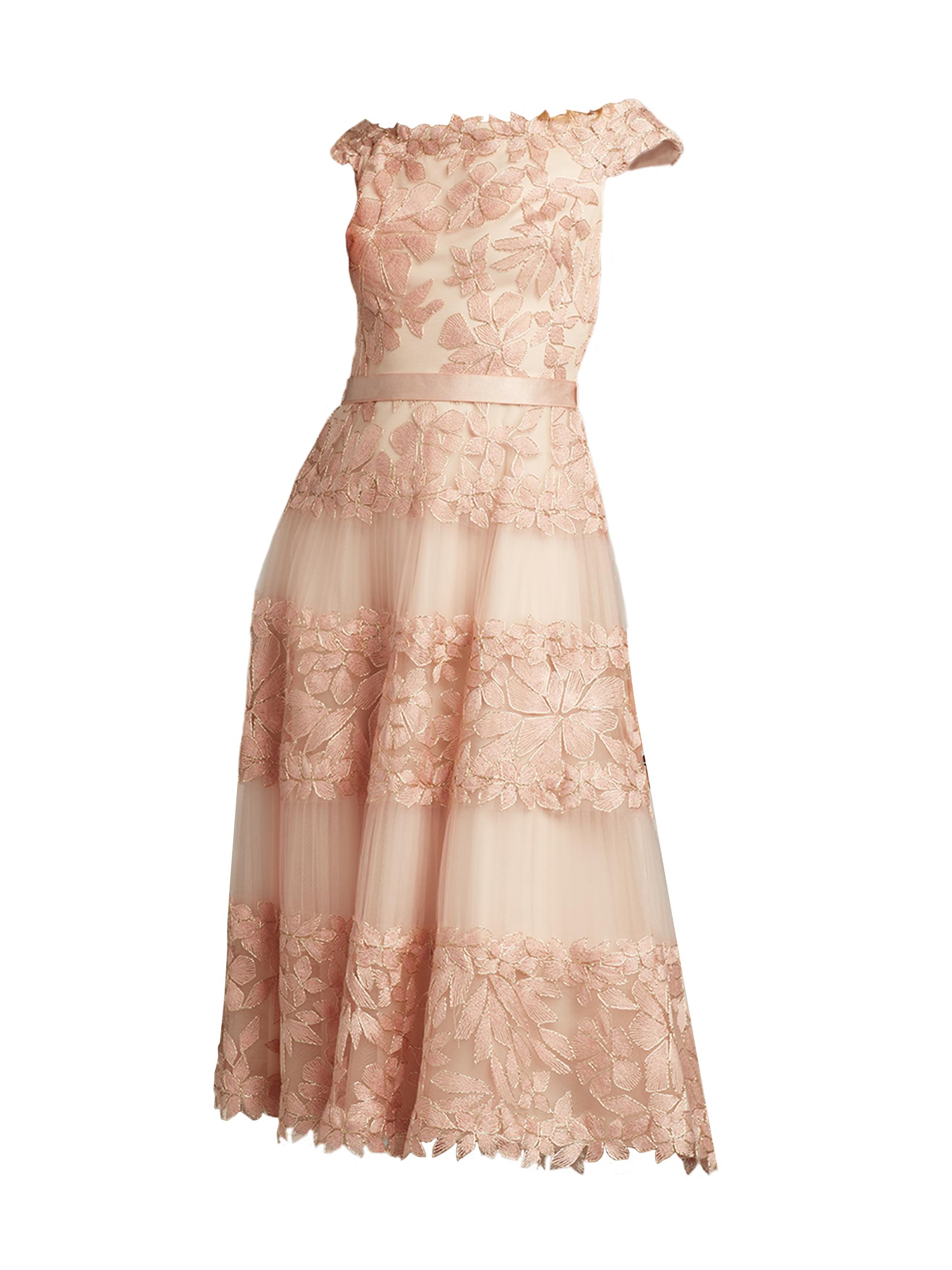 Tadashi Shoji Lace Fit & Flare Midi-Dress | Saks Fifth Avenue