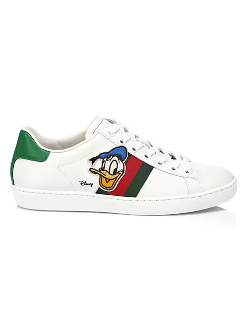 Gucci Men's Donald Duck Casual Slip-On Sneakers