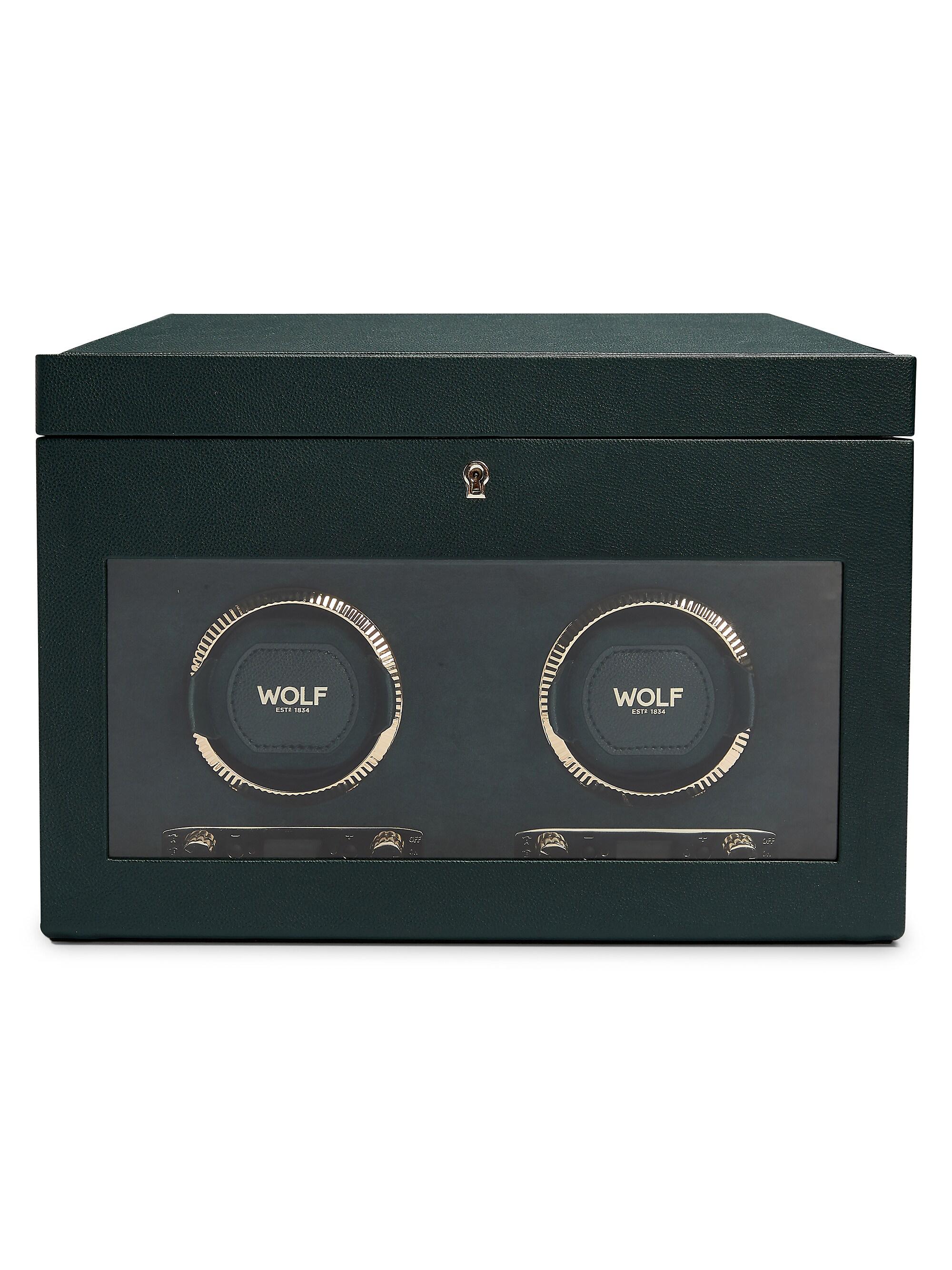 Wolf British Racing Green Double Watch Winder