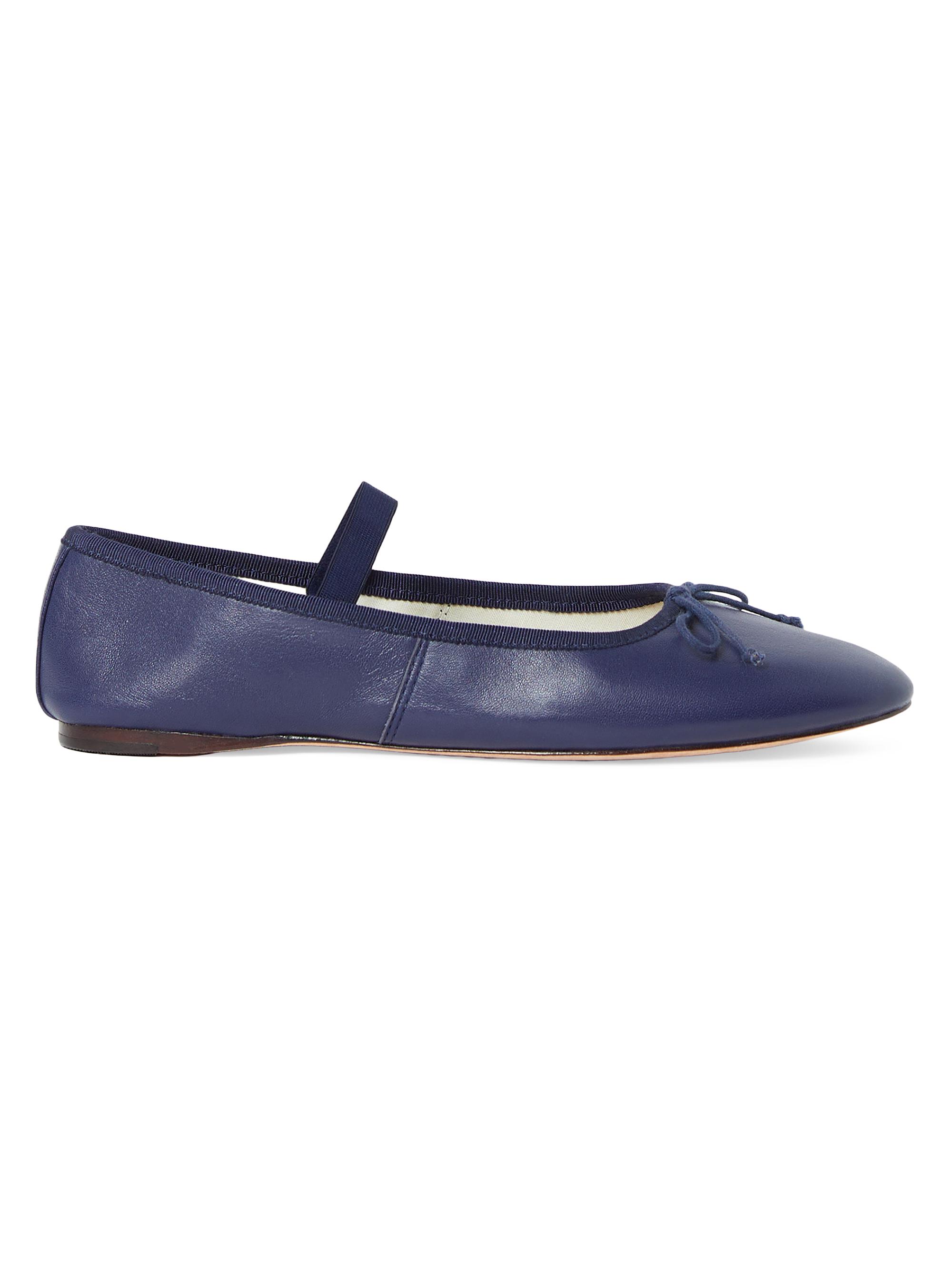 Loeffler Randall Women's Leonie Leather Ballet Flats - Navy