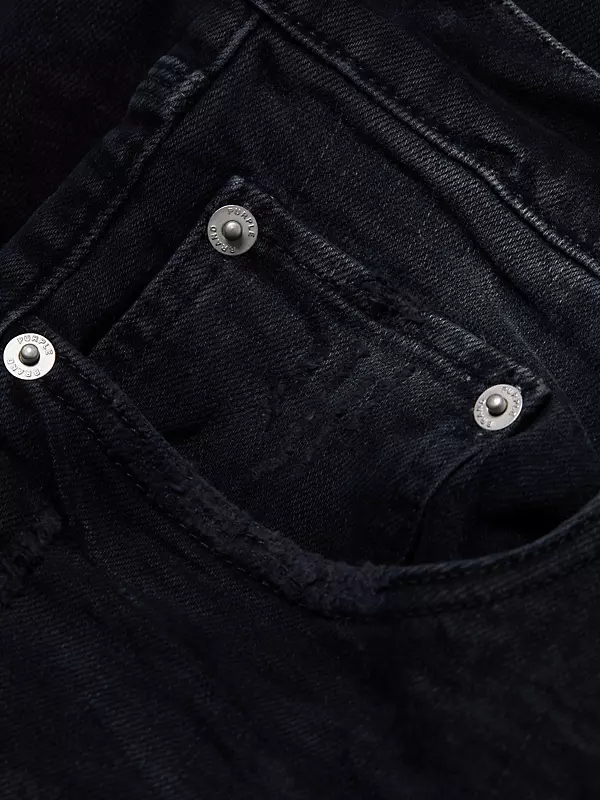 Purple Brand Men's P002 Black Wash Blowout Jeans, Size 30
