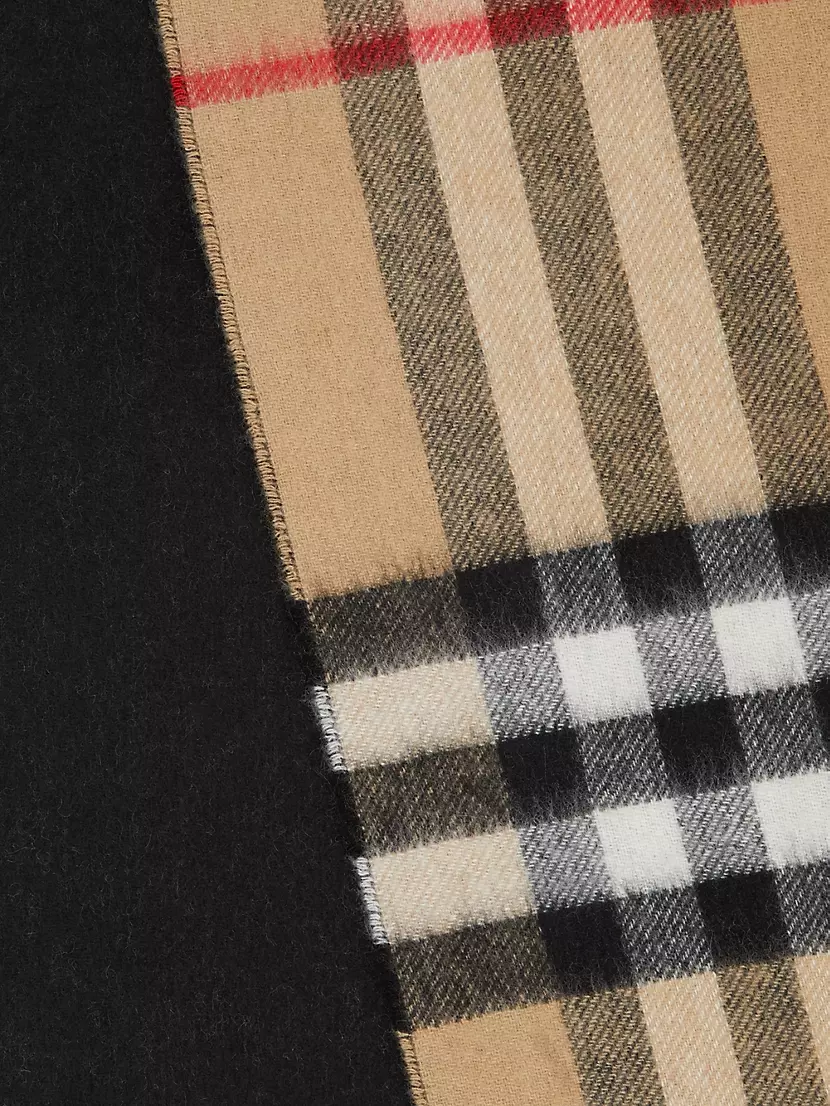 Burberry Check Reversible Cashmere Scarf