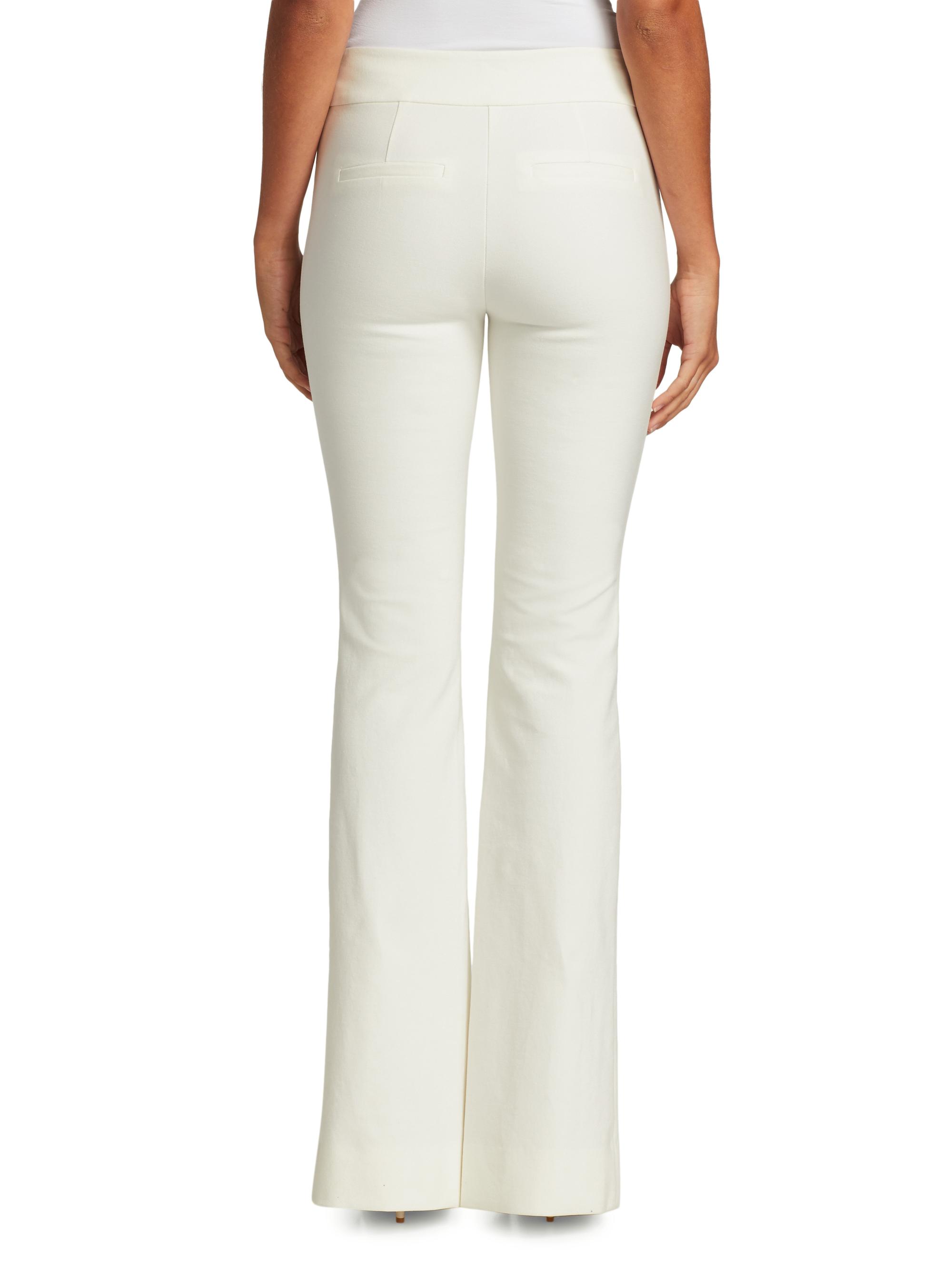 Derek Lam 10 Crosby Women's Maeve Slit-Hem Flare Trousers - Soft White | Thumbnail 5