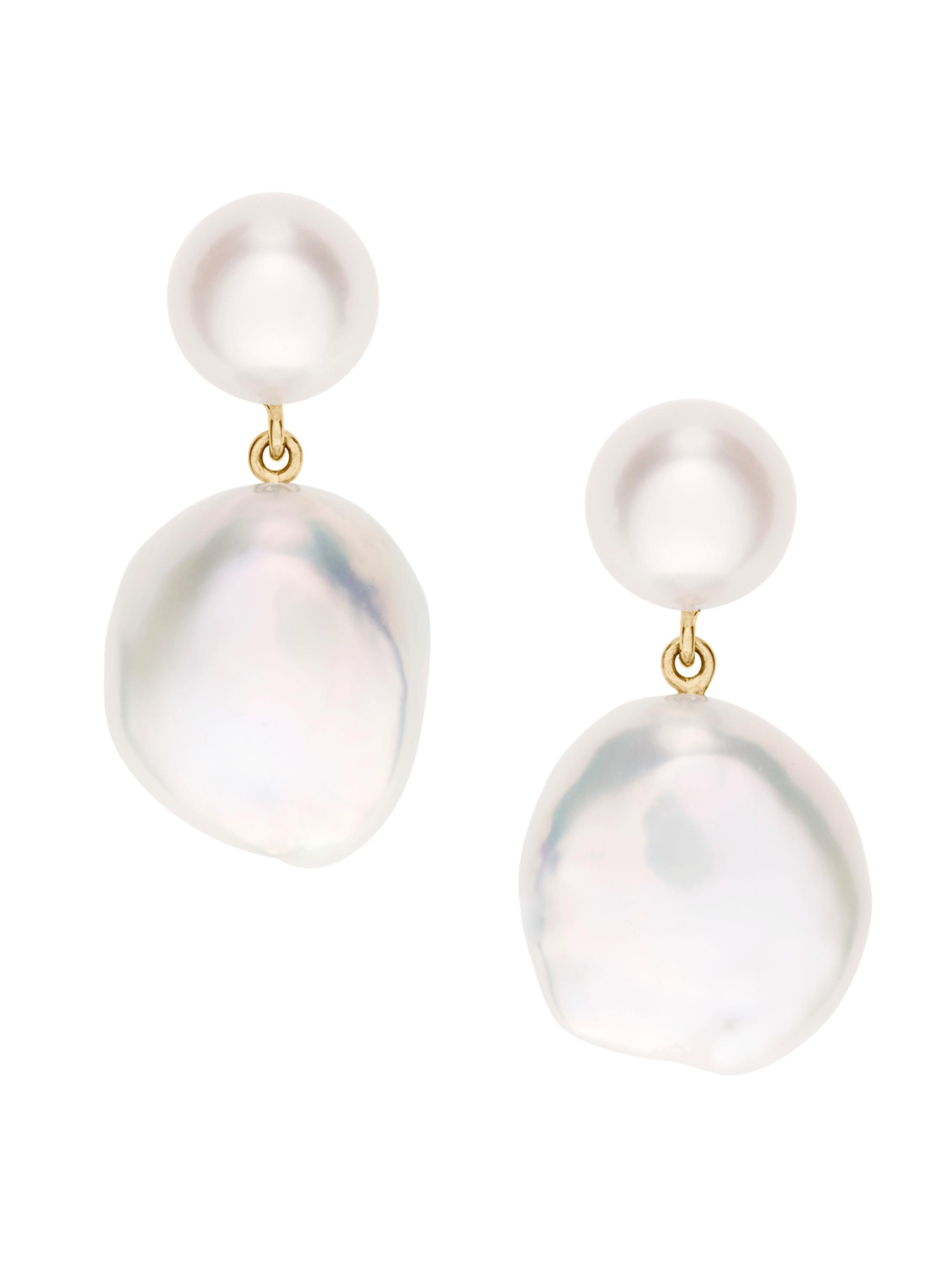 Sophie Bille Brahe Women's Classic Collection 14K Yellow Gold & 8.5-14MM Pearl Venus Blanc Drop Earrings - Gold