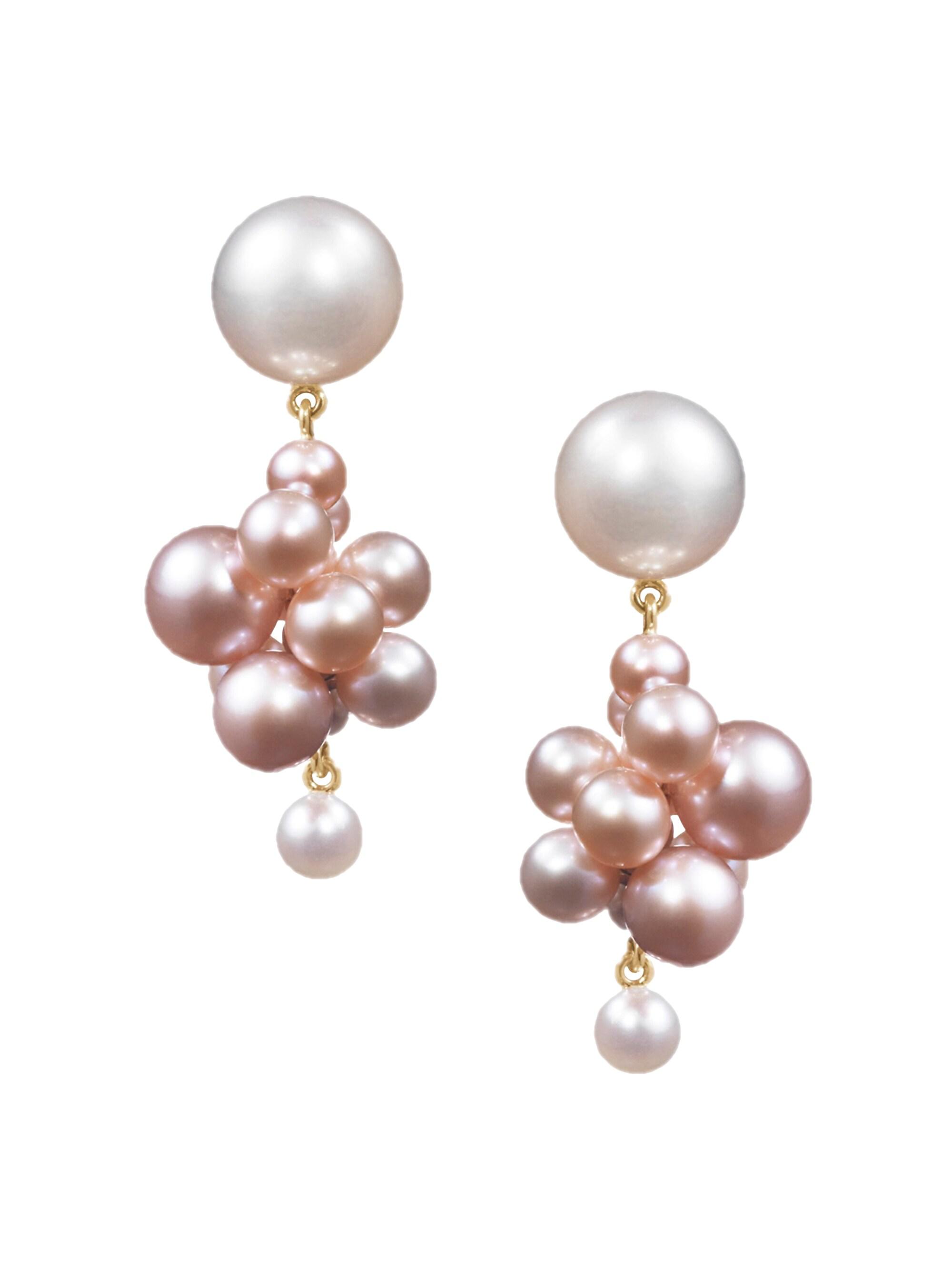 Sophie Bille Brahe Women's Classic Collection 14K Yellow Gold & 2.5-8.5MM Rose Pearl Botticelli Cluster Drop Earrings - Gold