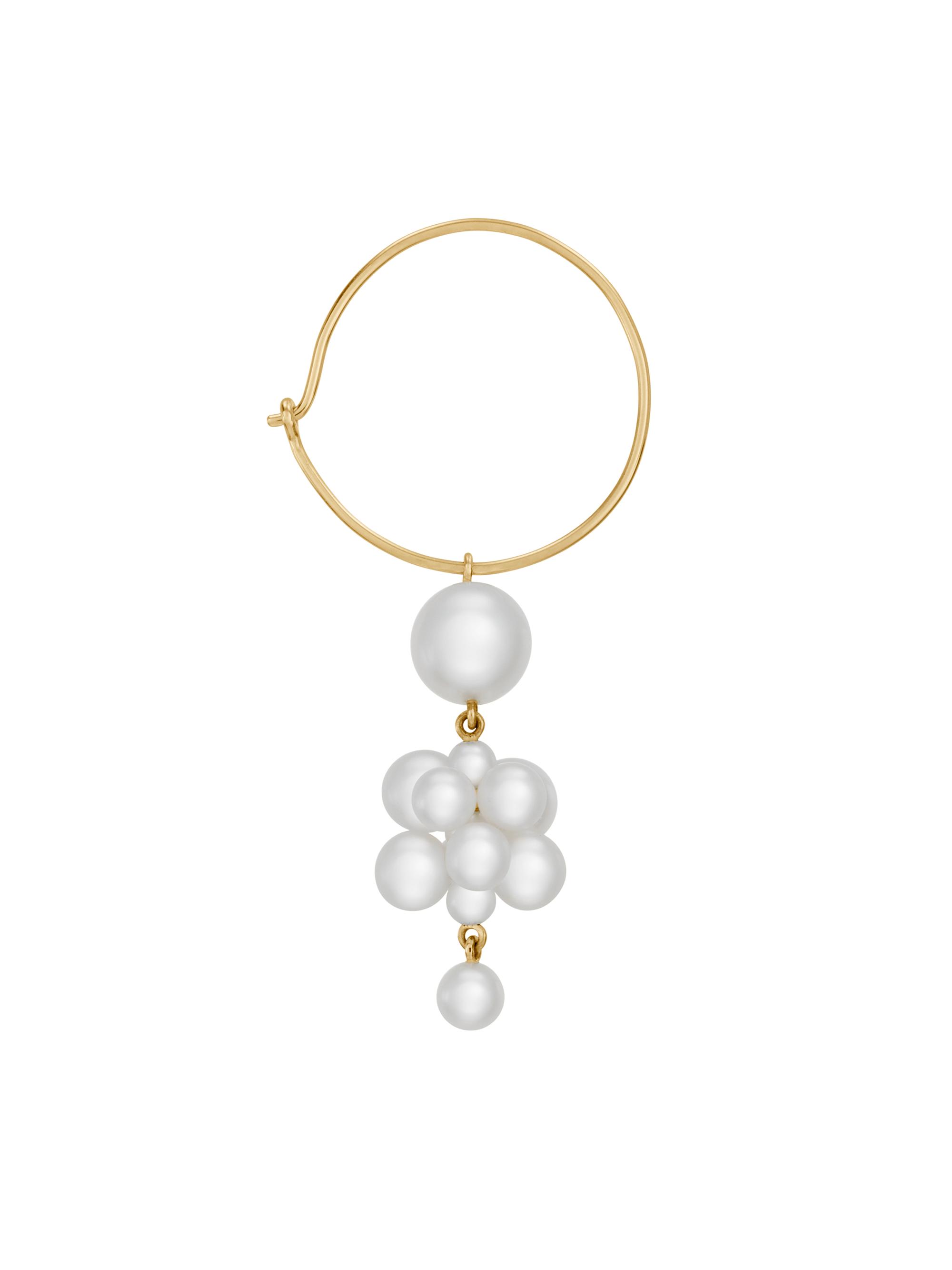 Sophie Bille Brahe Women's Classic 18K Yellow Gold & Pearl Botticelli Hoop Earring - Gold