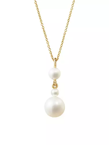 Wild Beauty 18K Yellow Gold & Pearl Babylon Trois Necklace