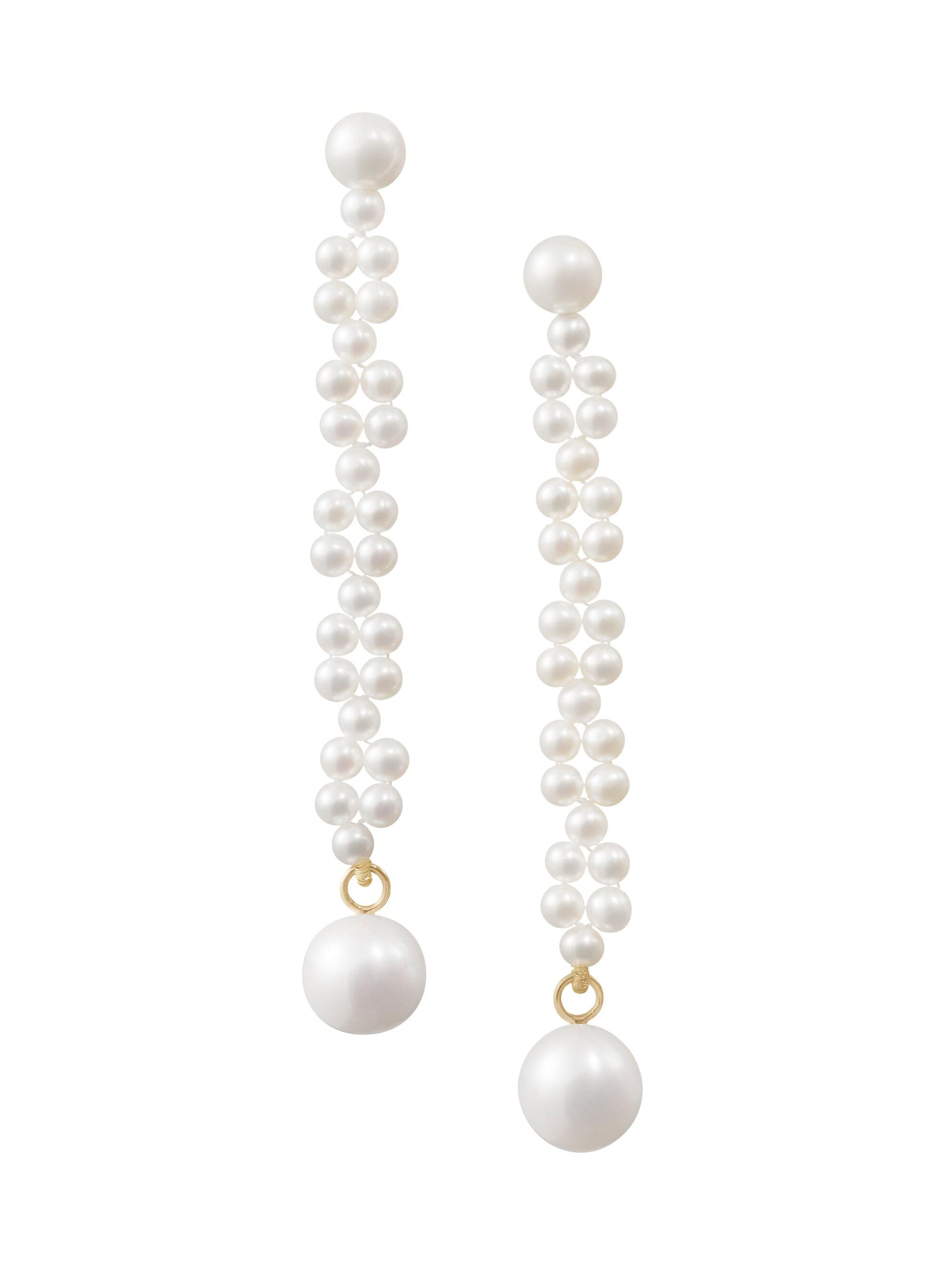 Sophie Bille Brahe Women's Wild Beauty 18K Yellow Gold & Pearl Tressé Perle Drop Earrings - Gold