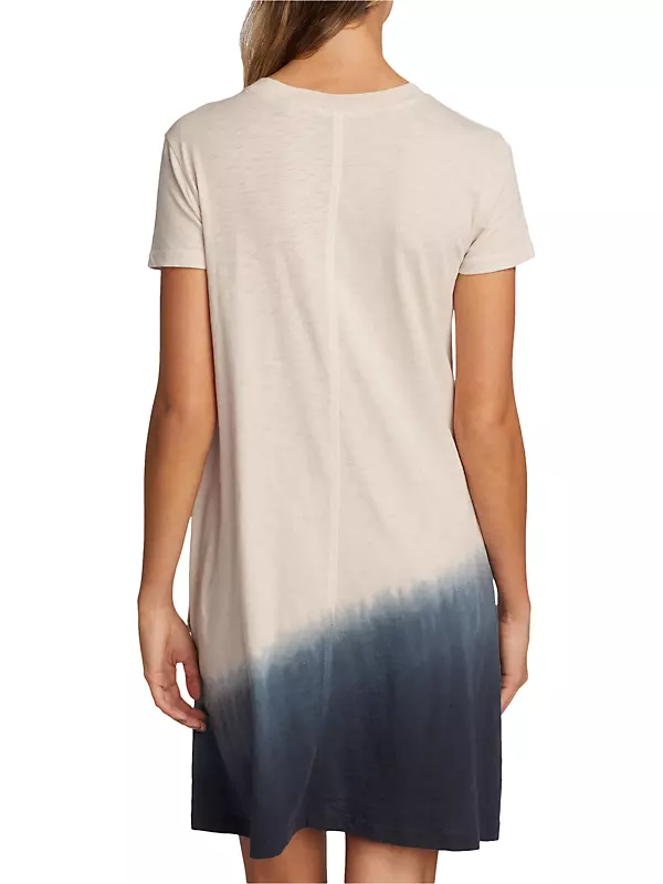 Asymmetrical Dip-Dye T-Shirt Dress