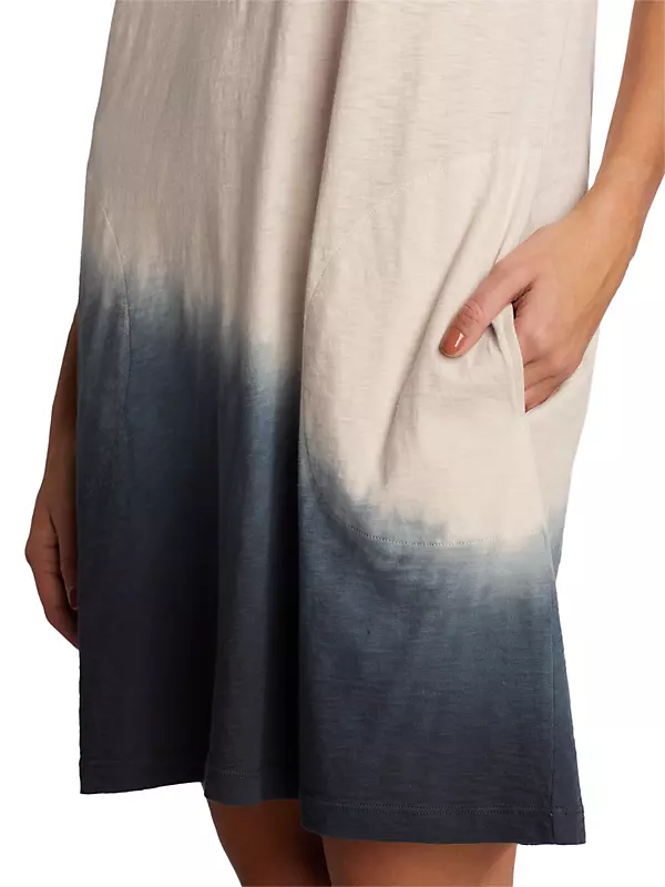 Asymmetrical Dip-Dye T-Shirt Dress