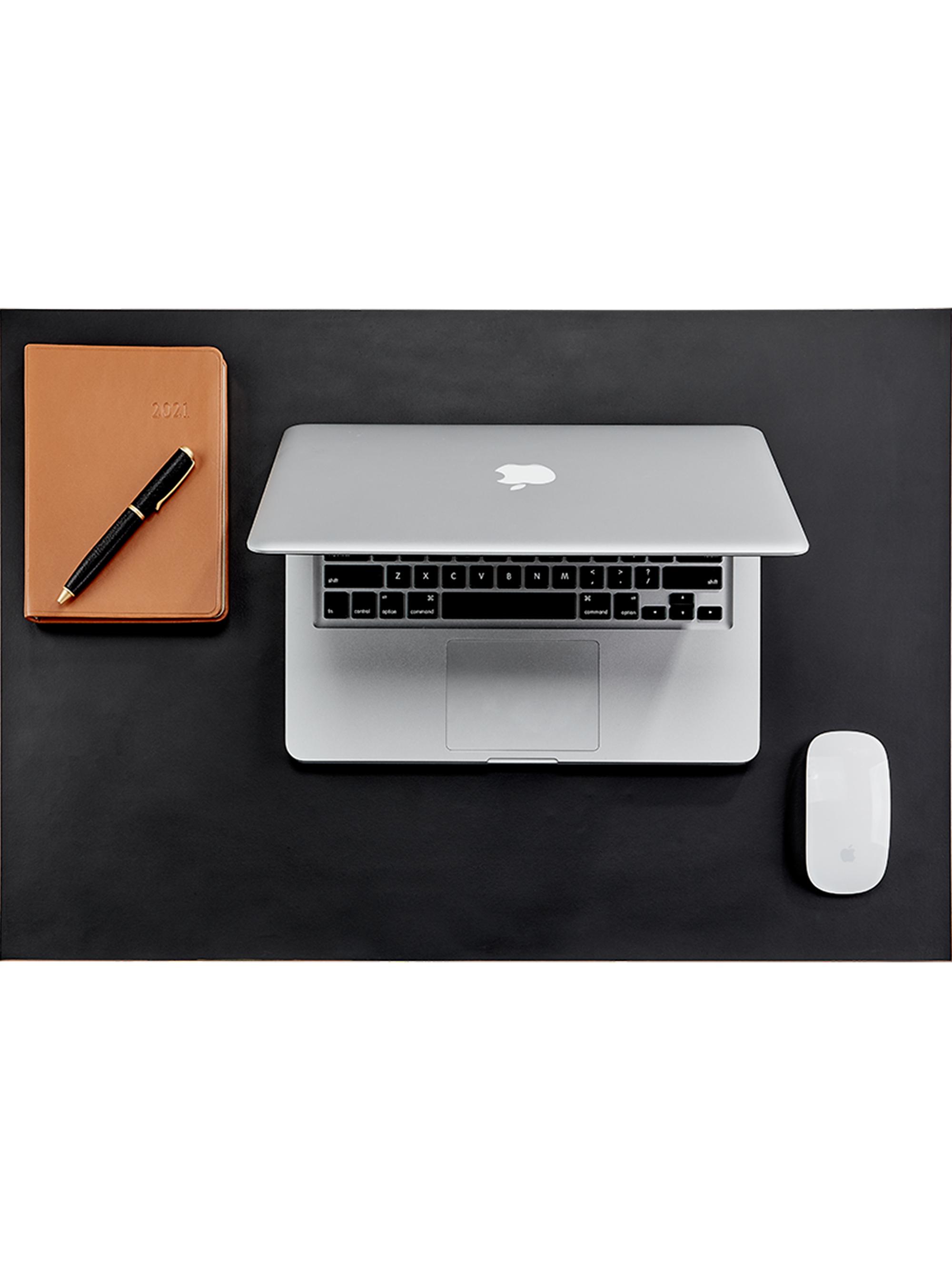 Graphic Image Leather Desk Blotter - Black Green