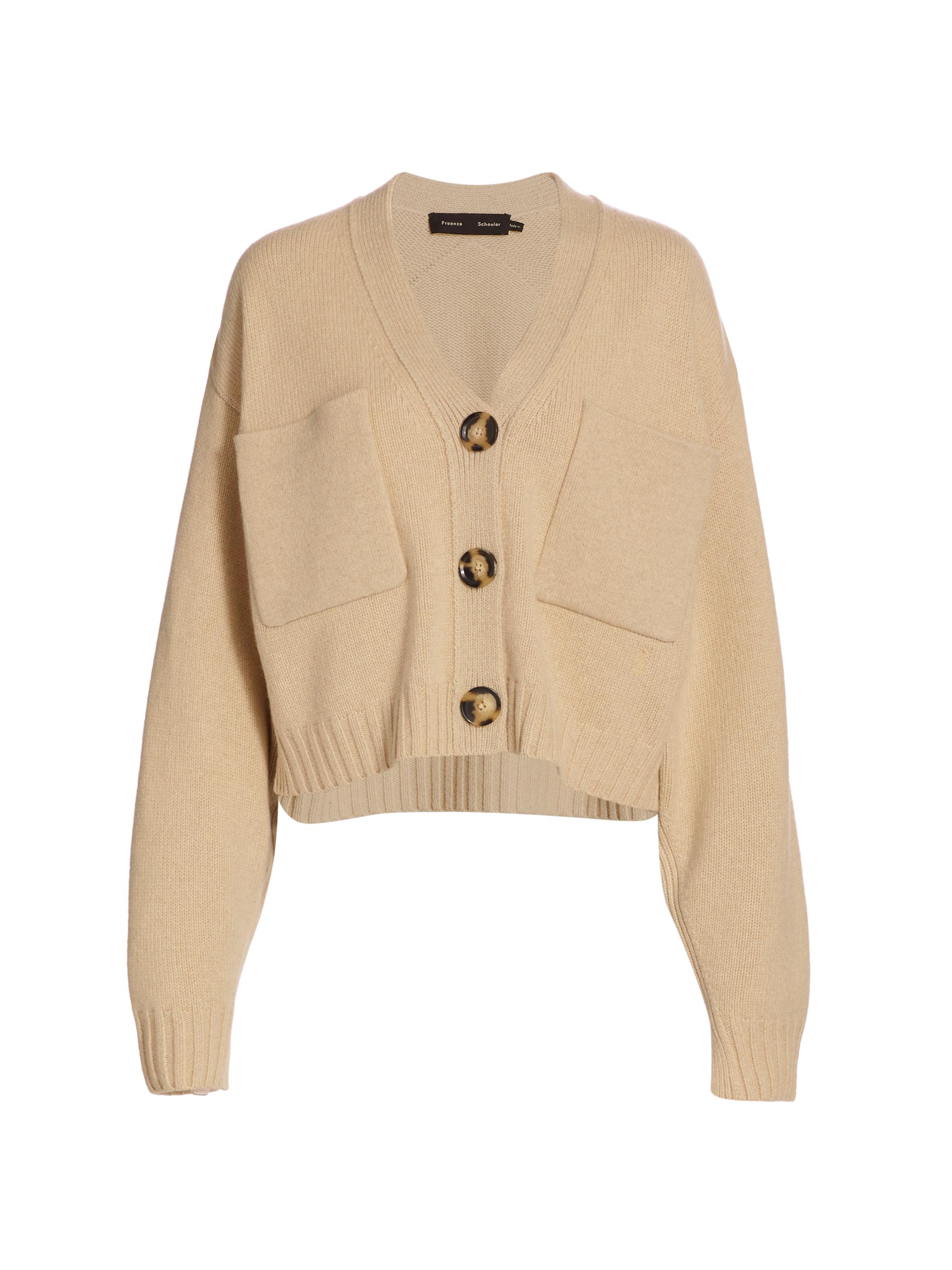 Proenza Schouler Women's Eco Cashmere Core Knit Cardigan - Oatmeal