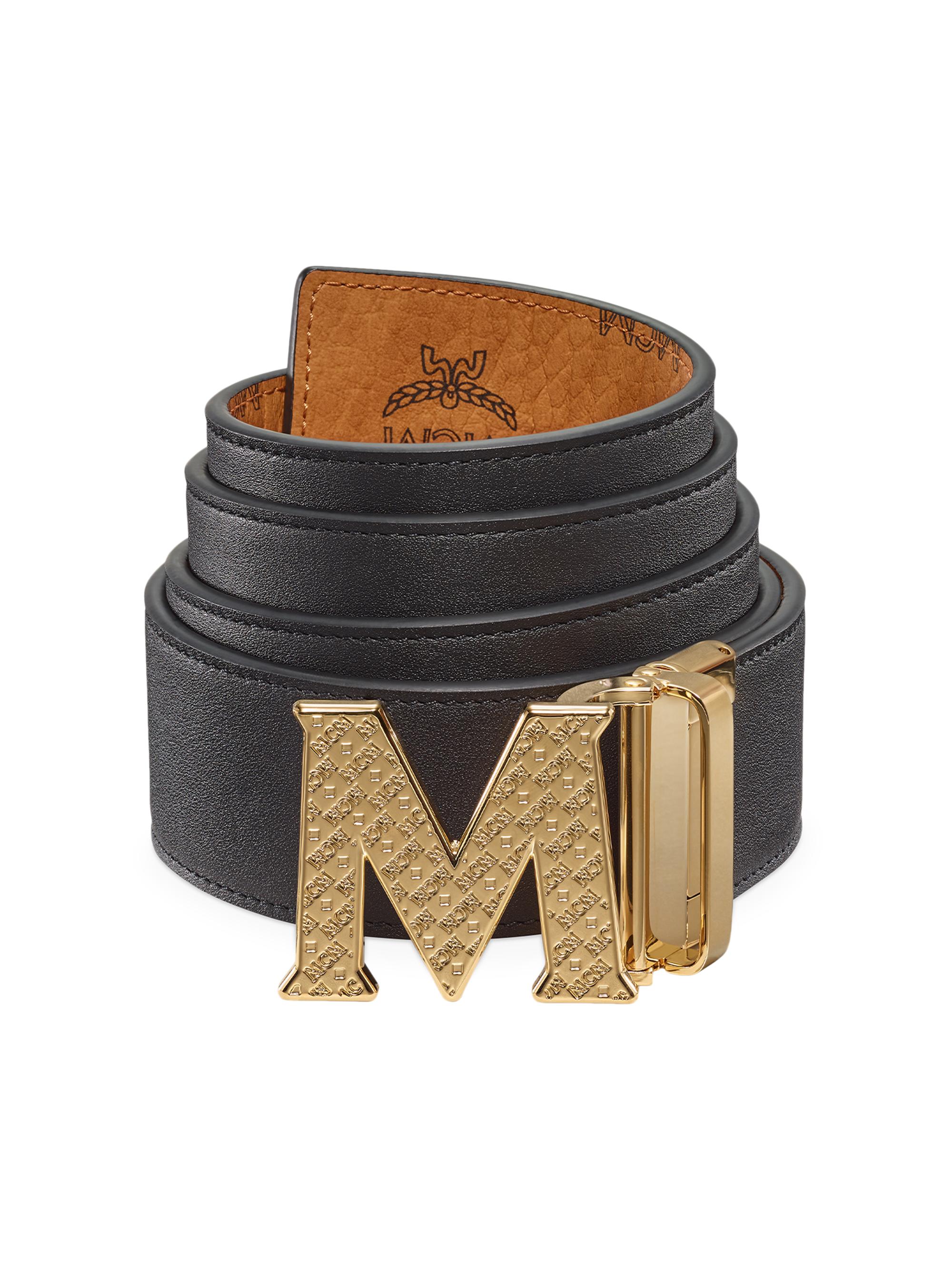 MCMのロゴ入りベルト MCM Claus Reversible Logo Engraved Belt | Saks Fifth Avenue