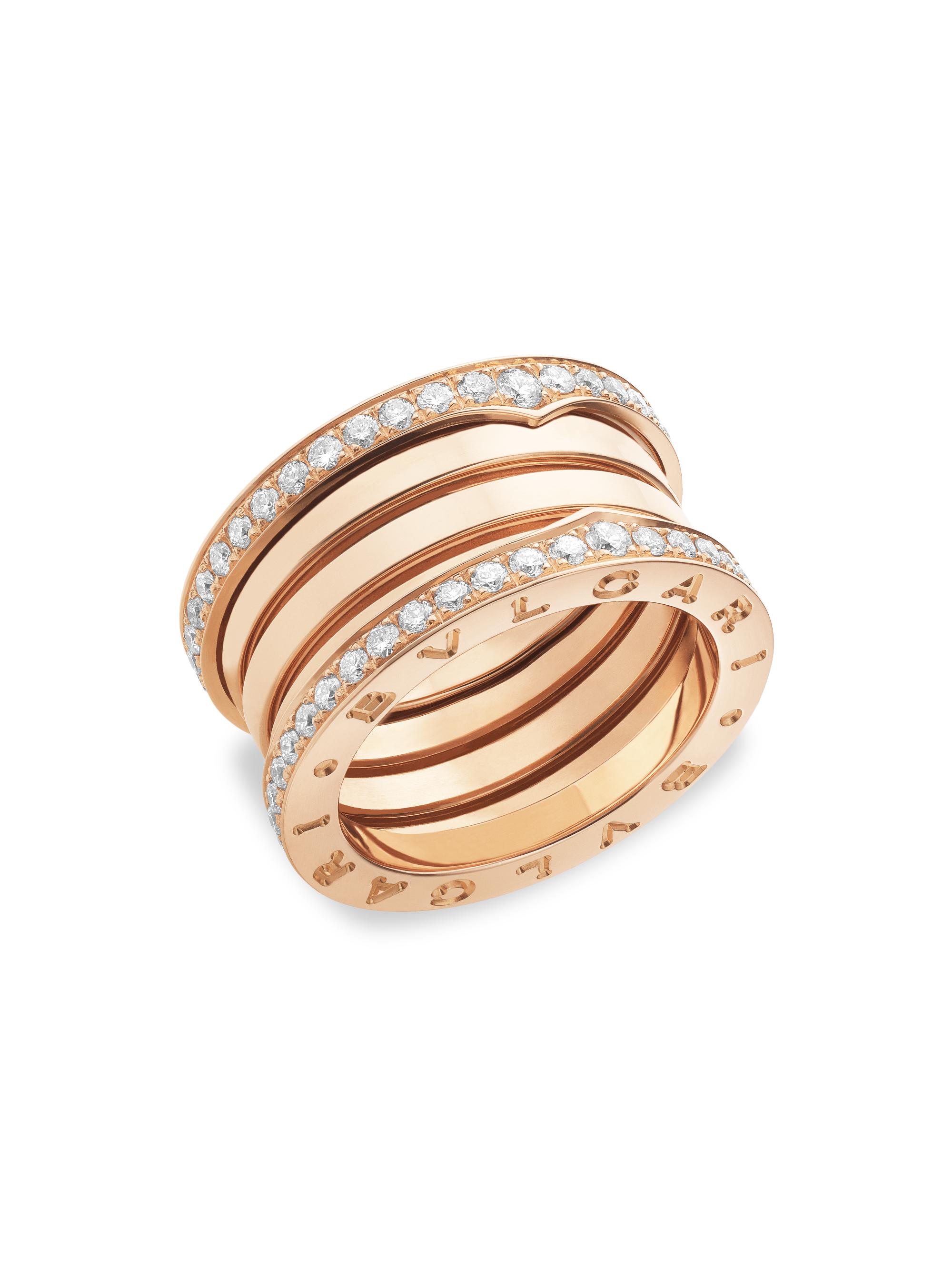 BVLGARI Women's B. zero1 18K Rose Gold & Diamond Ring - Rose Gold