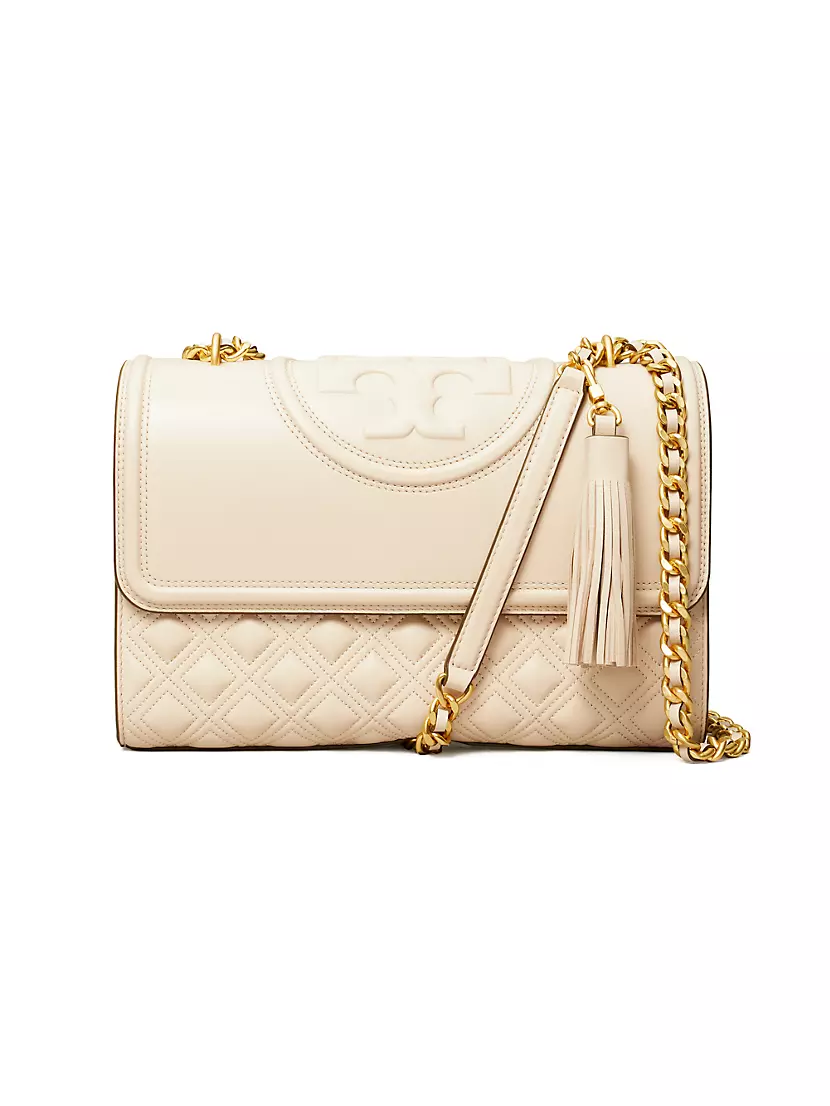 Tory Burch Fleming Convertible Leather Shoulder Bag