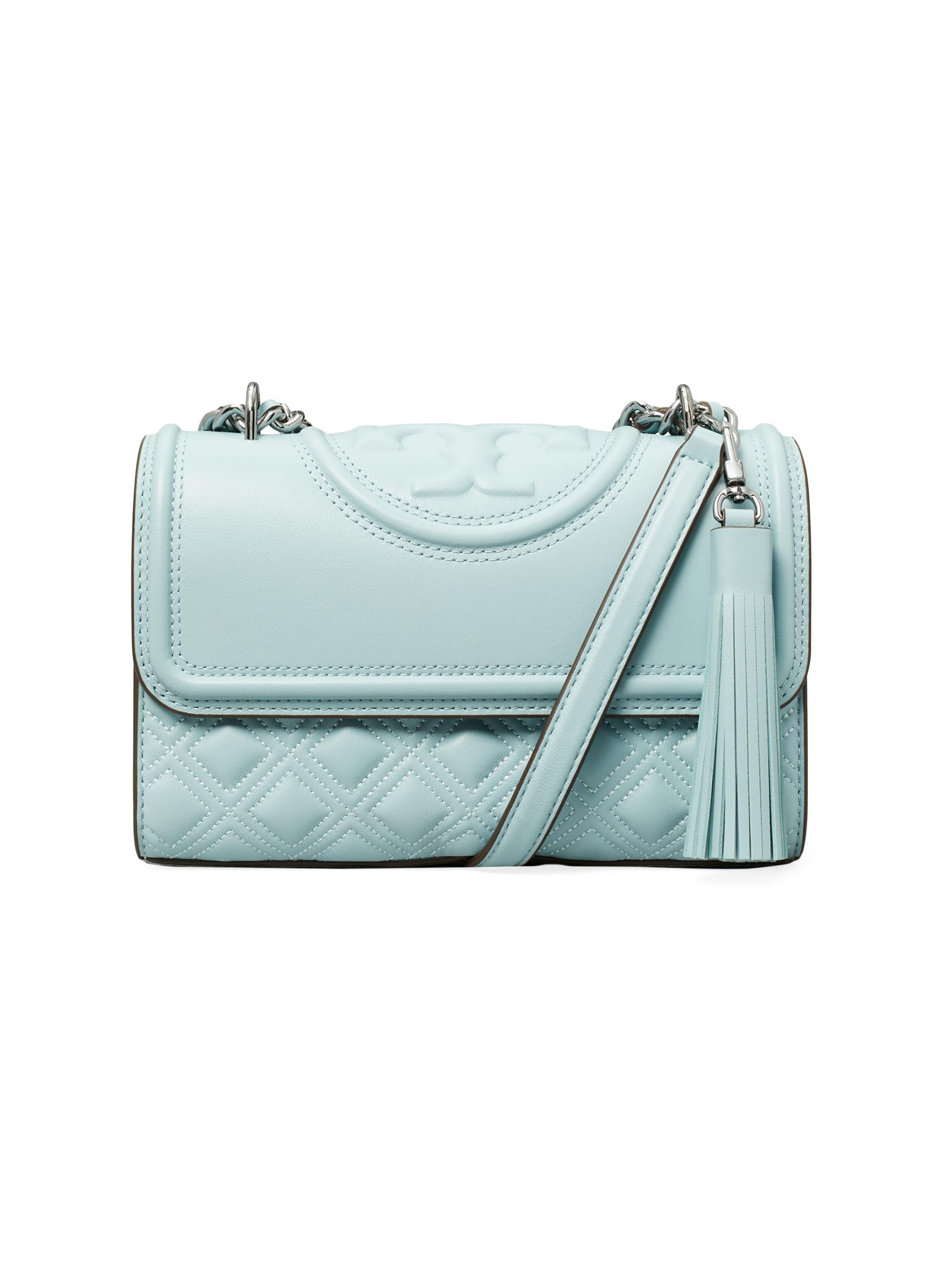 Tory Burch Women's  Fleming Leather Tassel Crossbody Bag - Black