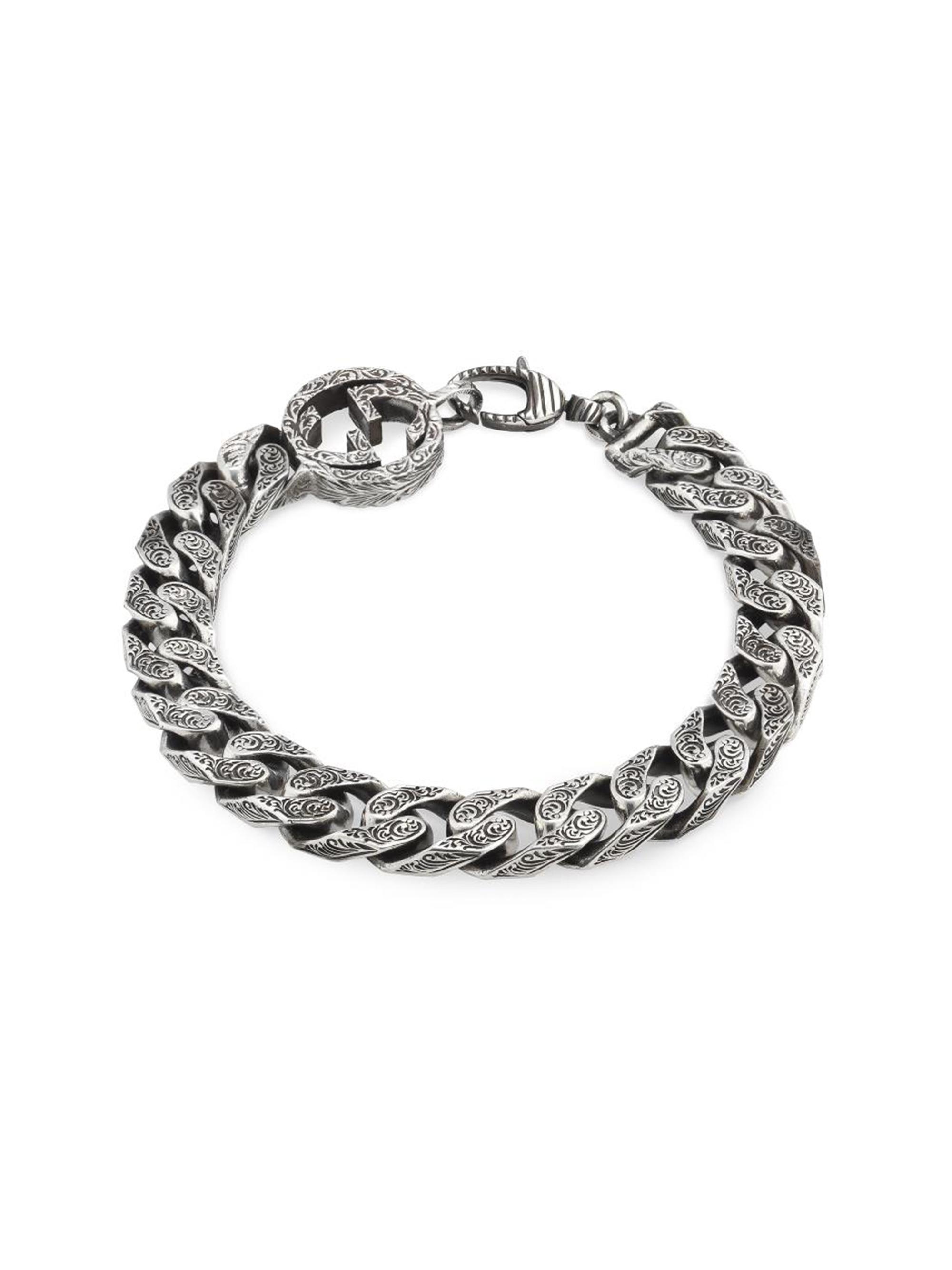 Gucci Interlocking G Sterling Silver Bracelet | Saks Fifth Avenue