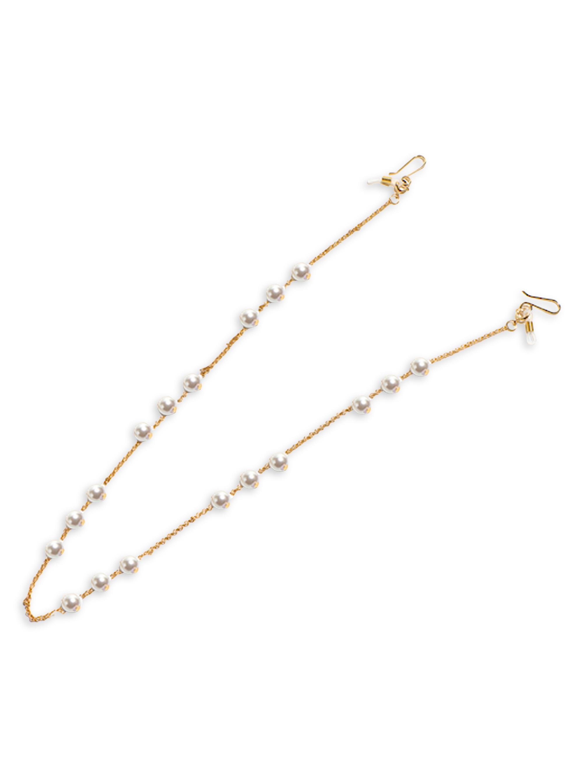 Lele Sadoughi 14K Goldplated & Faux Pearl Mask & Eyeglass  display picture 2