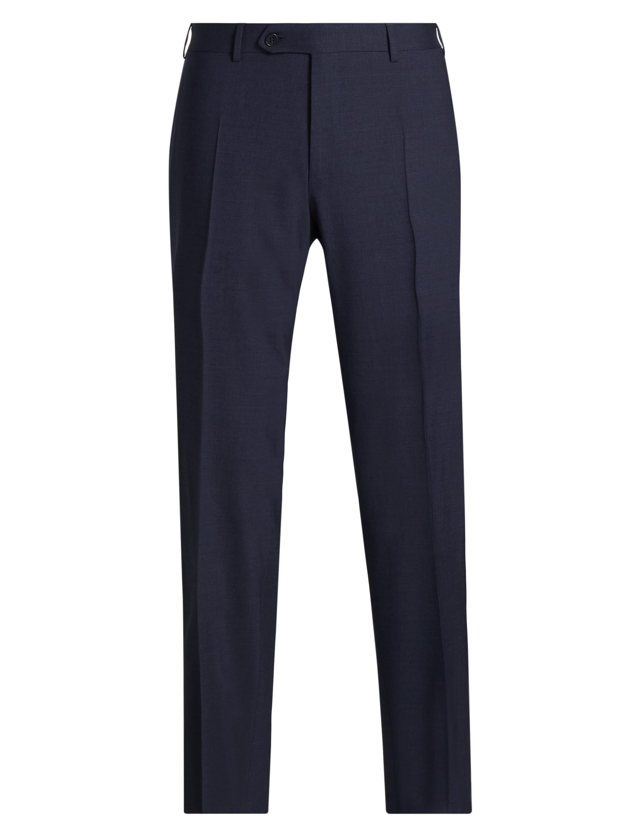Canali Men's Stretch Wool Trousers - Blue