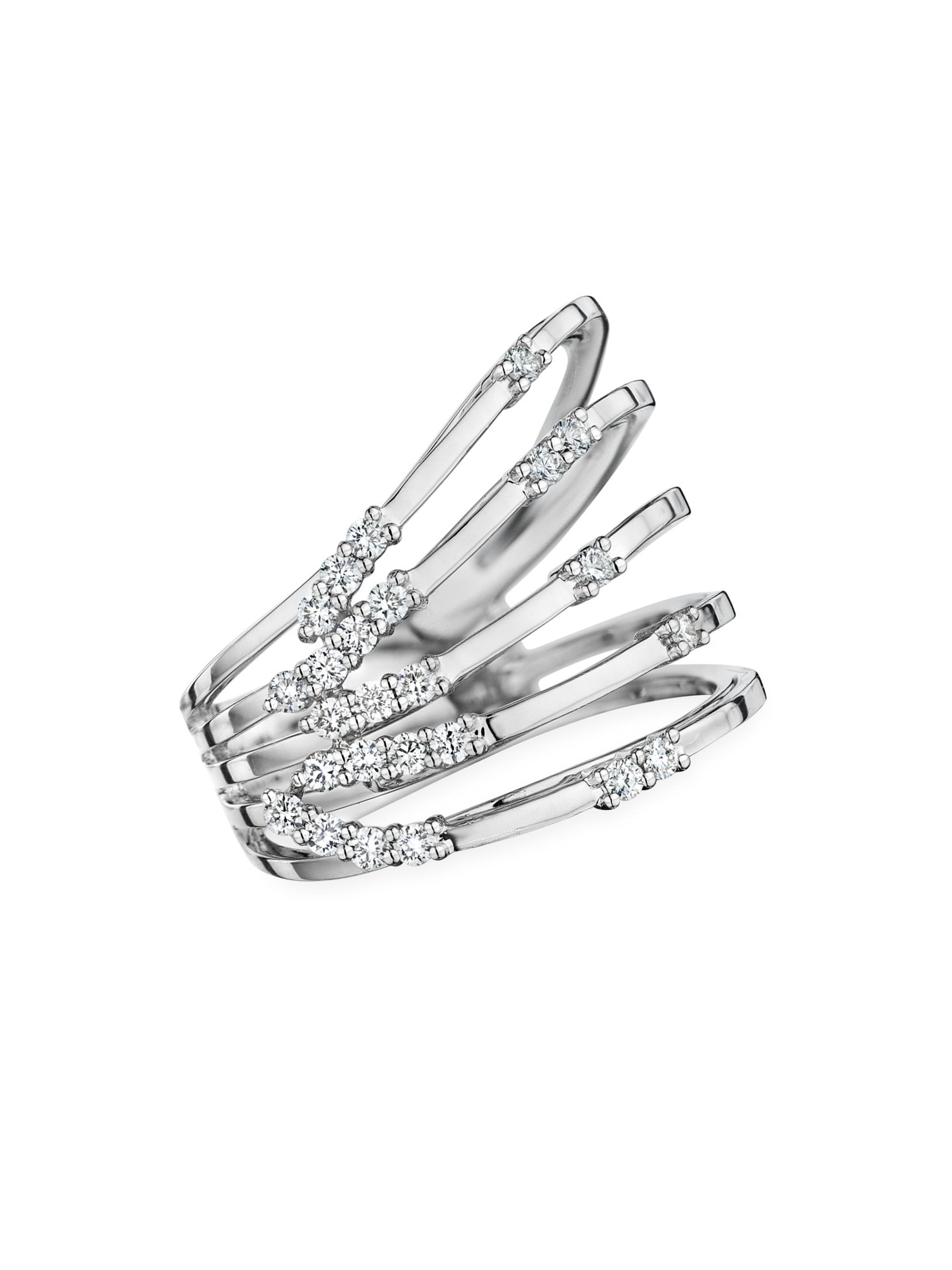 Hueb Women's Luminus 18K White Gold & Diamond Stacked Ring - White Gold