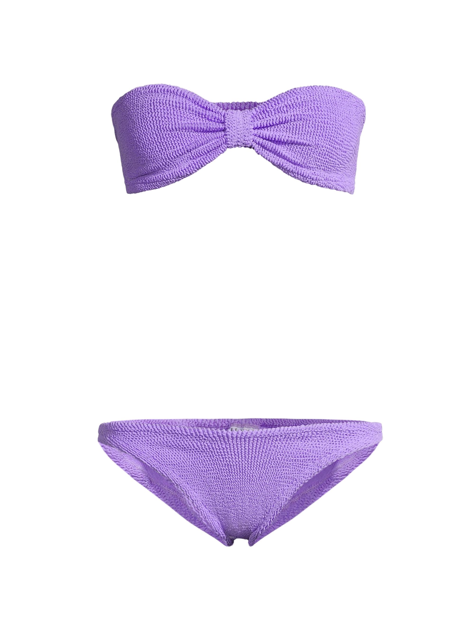 Hunza G Women's Jean Bow Two-Piece Bikini Set - Lilac - Women's Clothing