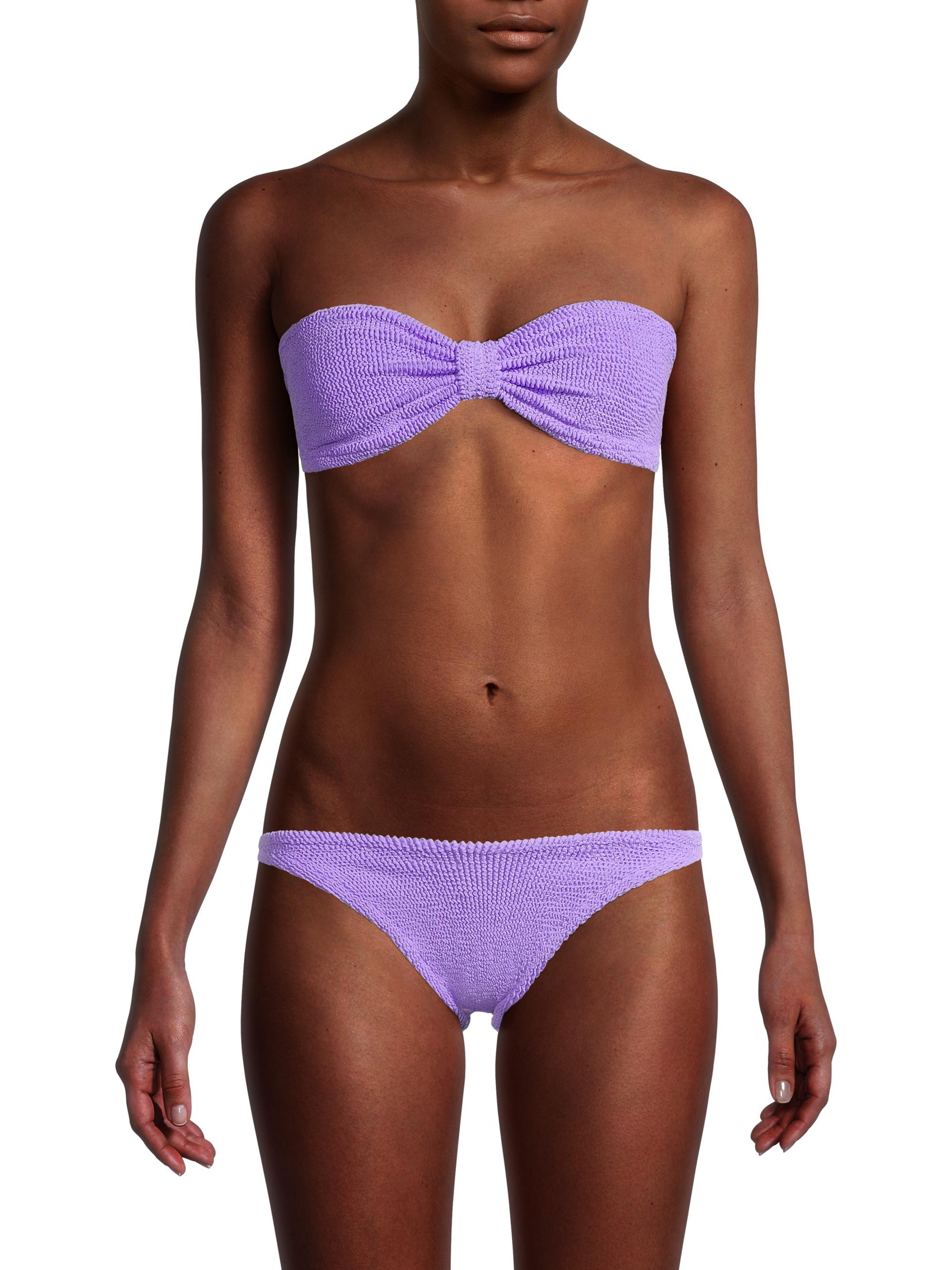 Hunza G Women's Jean Bow Two-Piece Bikini Set - Lilac | Thumbnail 3