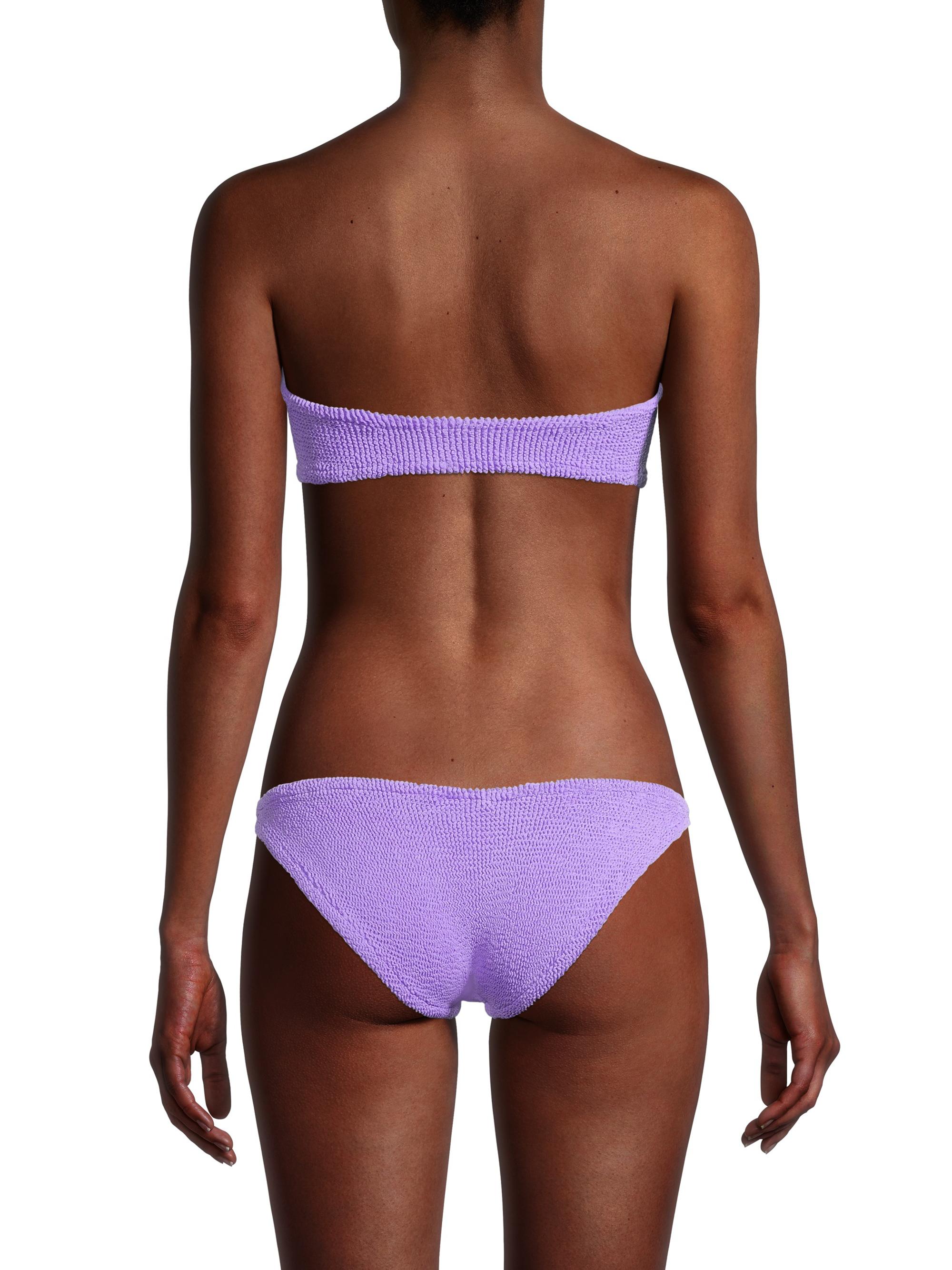 Hunza G Women's Jean Bow Two-Piece Bikini Set - Lilac | Thumbnail 4