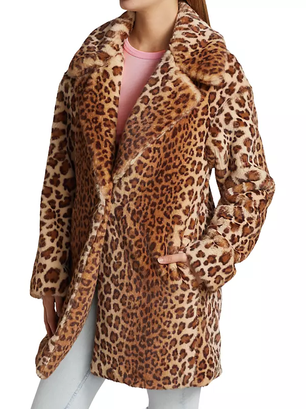 Shop rag & bone Emma Leopard-Print Faux Fur Coat | Saks Fifth Avenue
