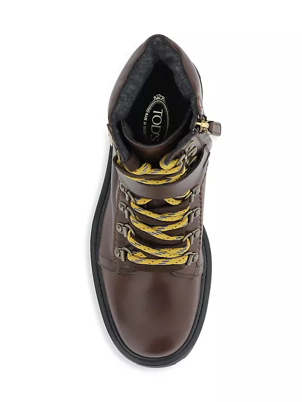 Lug-Sole Leather Combat Boots