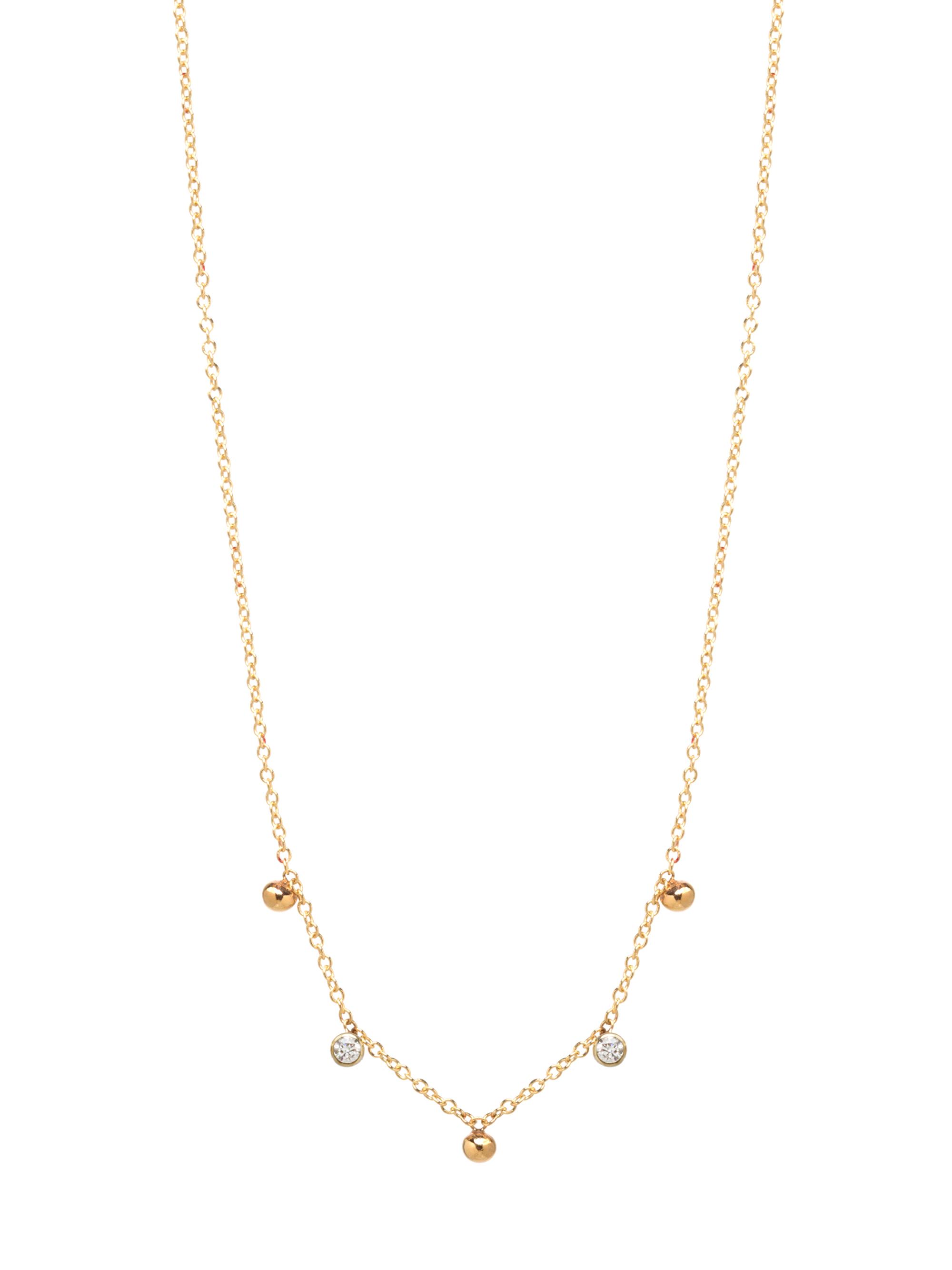 Zoë Chicco Women's Gold Beads 14K Yellow Gold & Diamond Scattered Charm Necklace - Yellow Gold