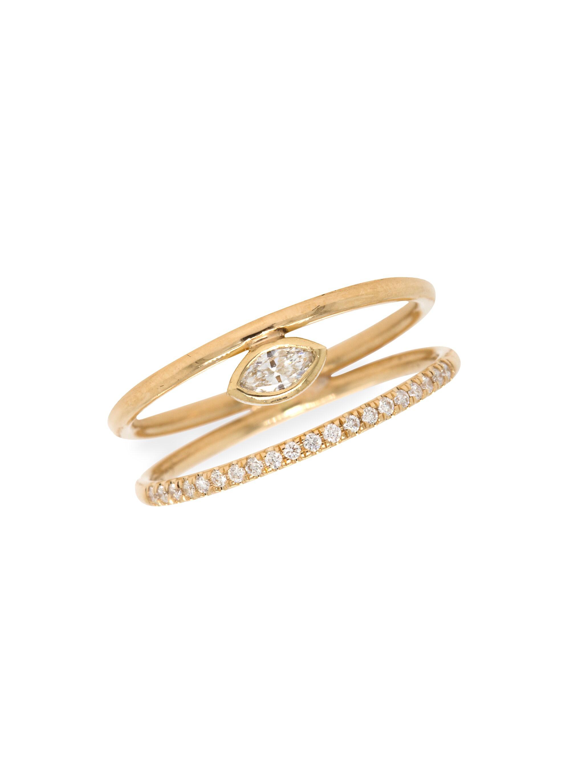 ZOE CHICCO Women's Paris 14K Yellow Gold & Diamond Double Band Ring - Gold