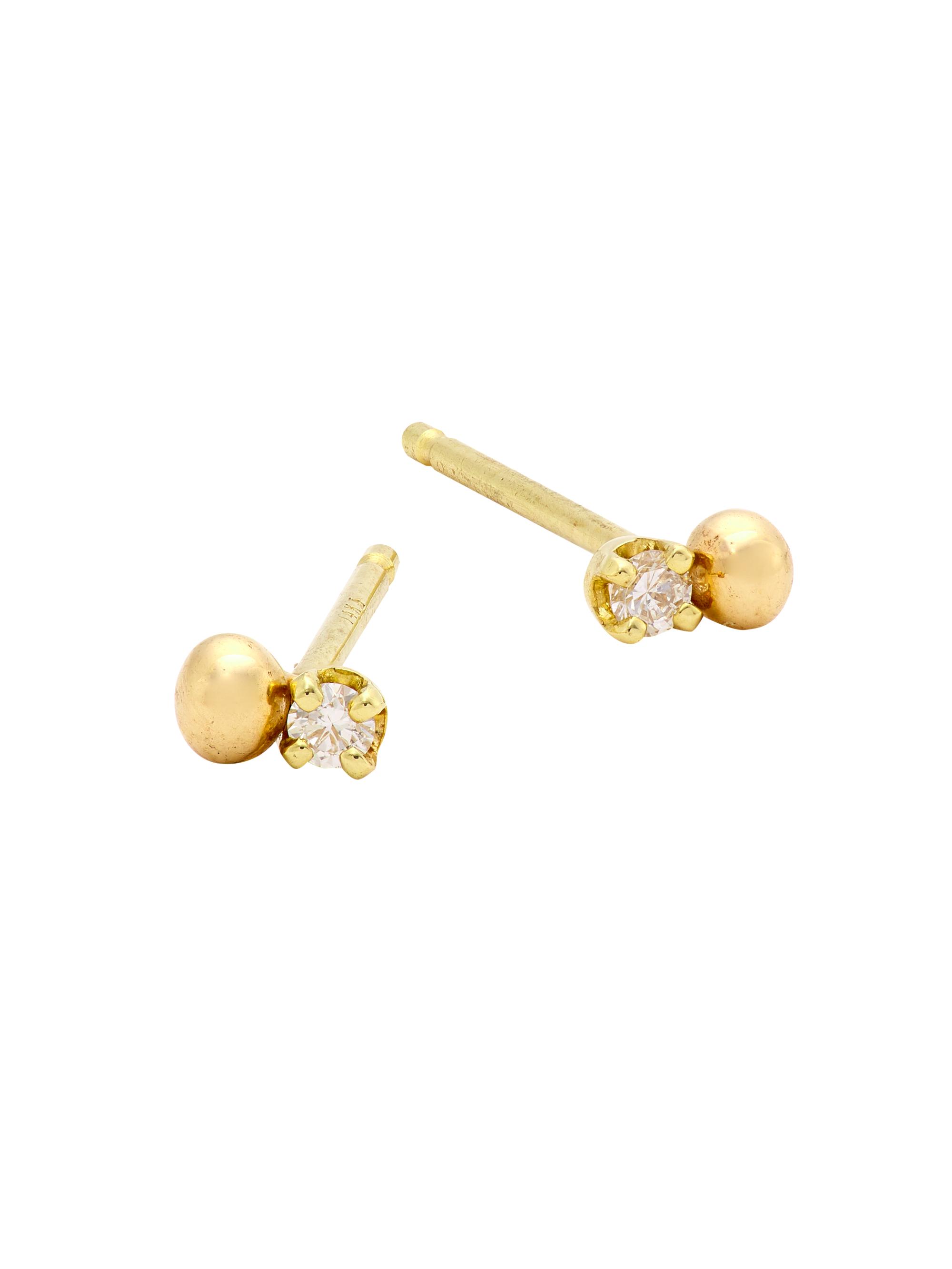 ZOE CHICCO Women's Gold Beads 14K Yellow Gold & Diamond Stud Earrings - Gold