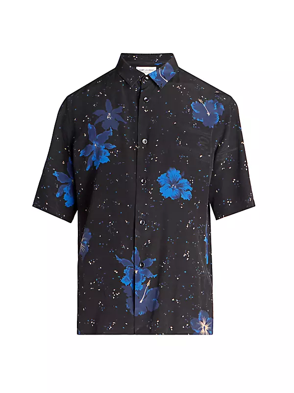 Short-Sleeve Floral-Print Shirt