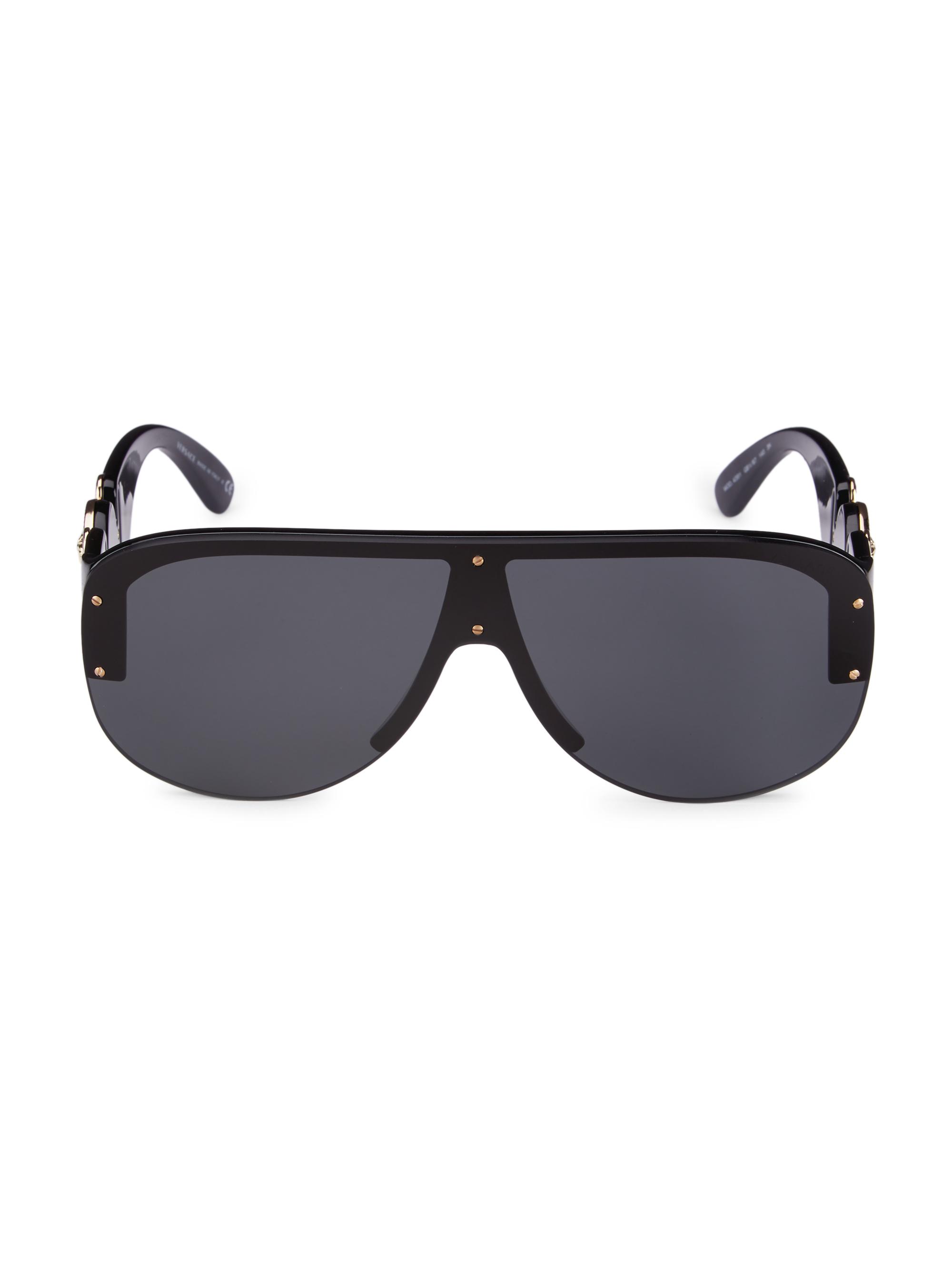 Versace Men's 48MM Square Pilot Sunglasses - Black
