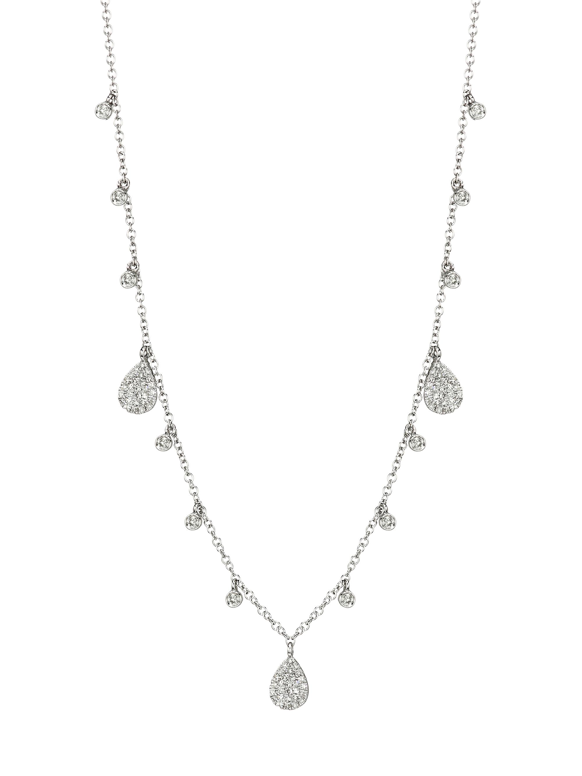 Meira T Women's 14K White Gold & Diamond Multi-Charm Necklace - White Gold
