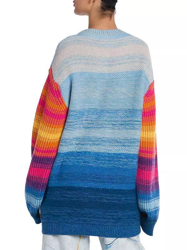Kind Intarsia Knit Crewneck Sweater