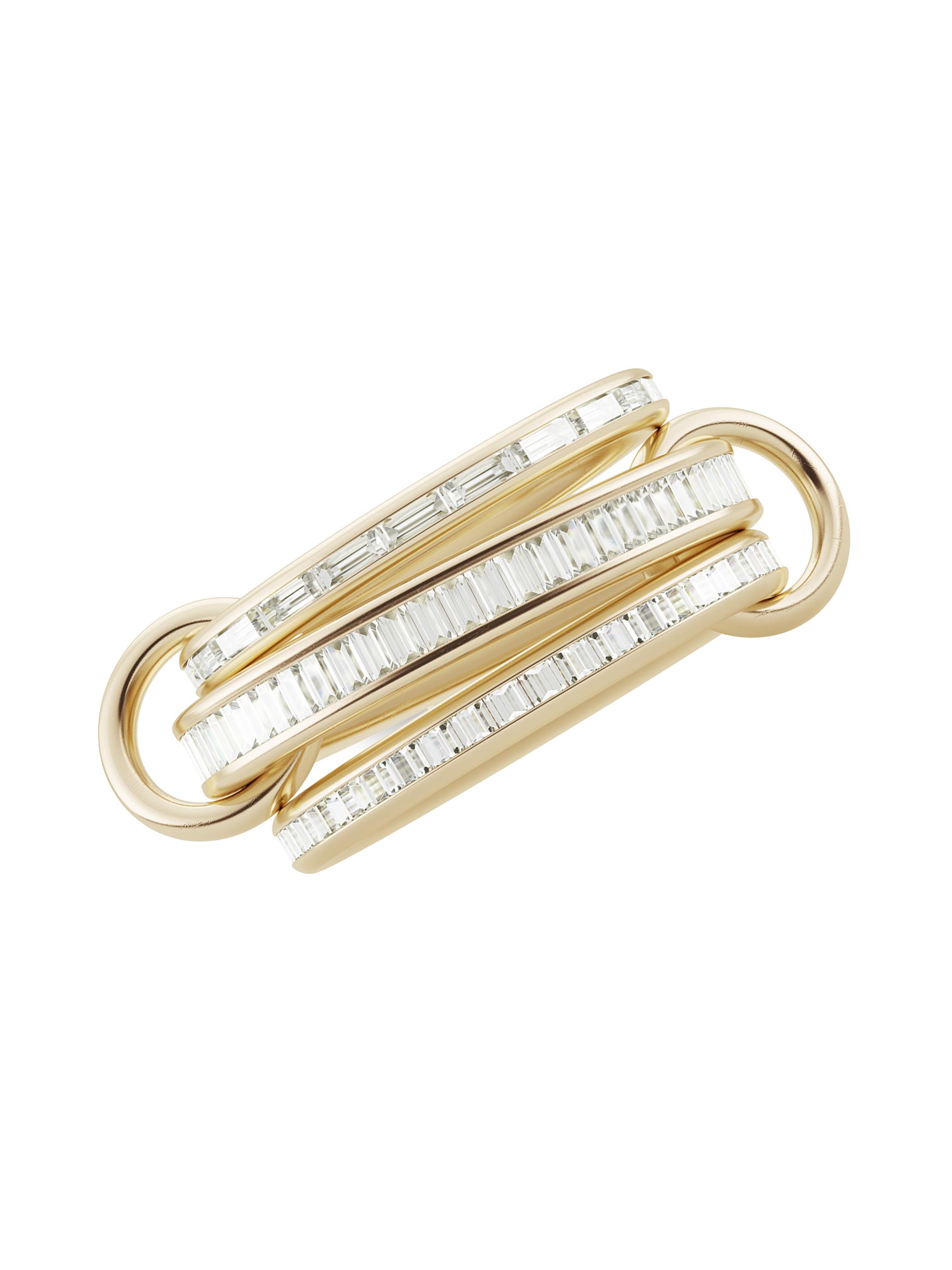 Spinelli Kilcollin Women's Manava 18K Yellow Gold & Diamond 3-Link Ring