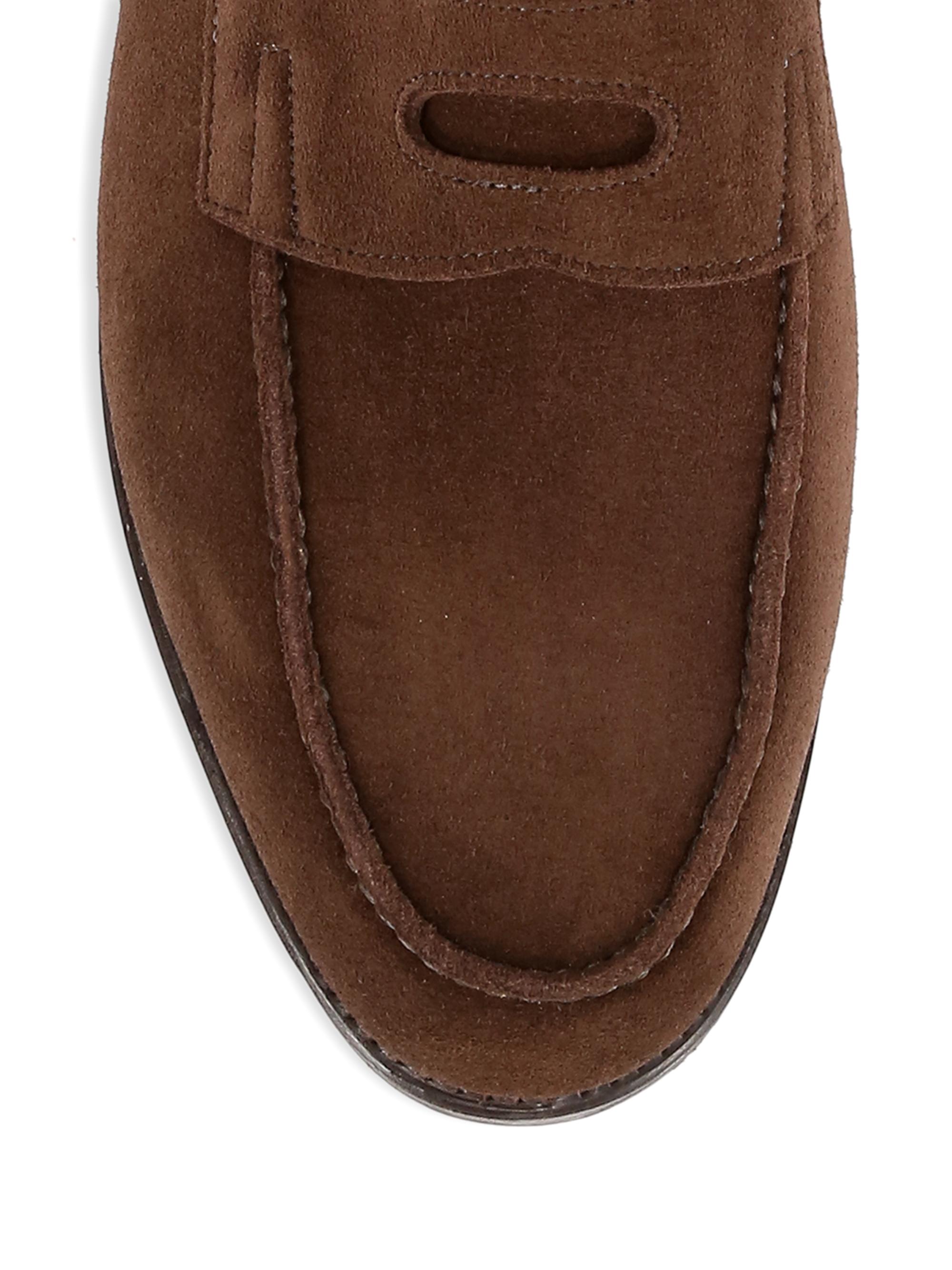 John Lobb Lopez Suede Loafers | Saks Fifth Avenue