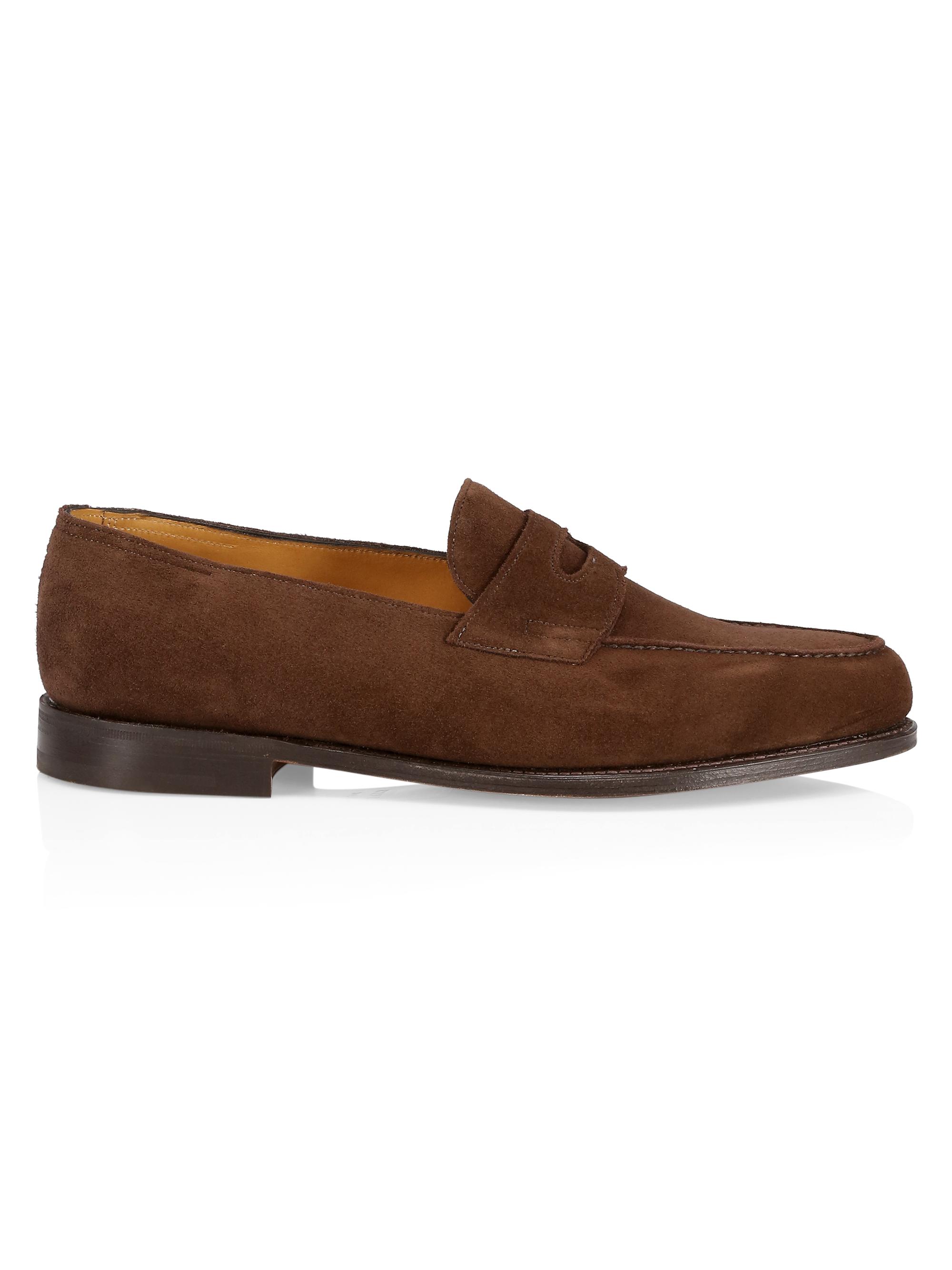 John Lobb Men's Lopez Suede Loafers - Brown