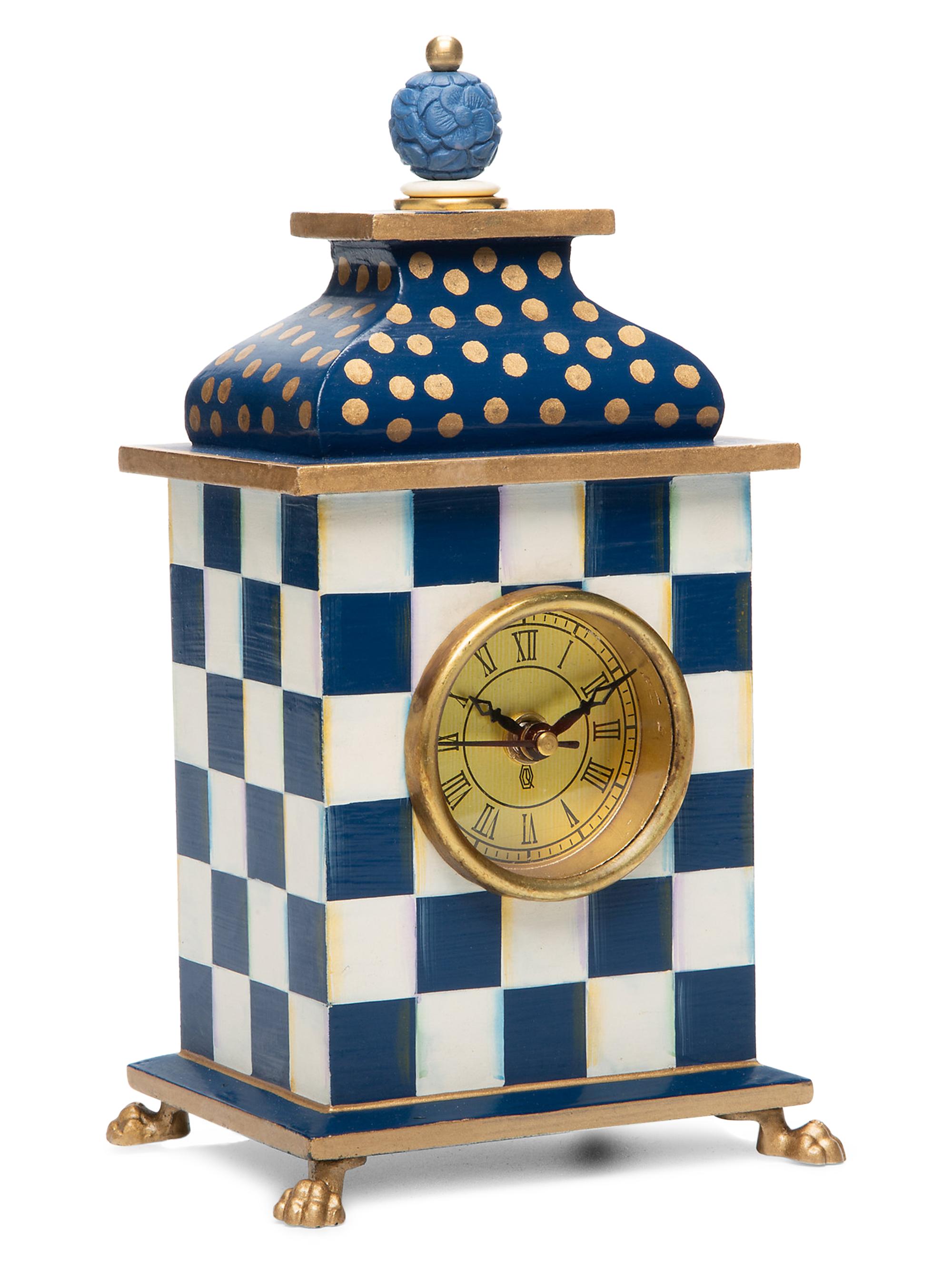 MacKenzie-Childs Royal Check Desk Clock