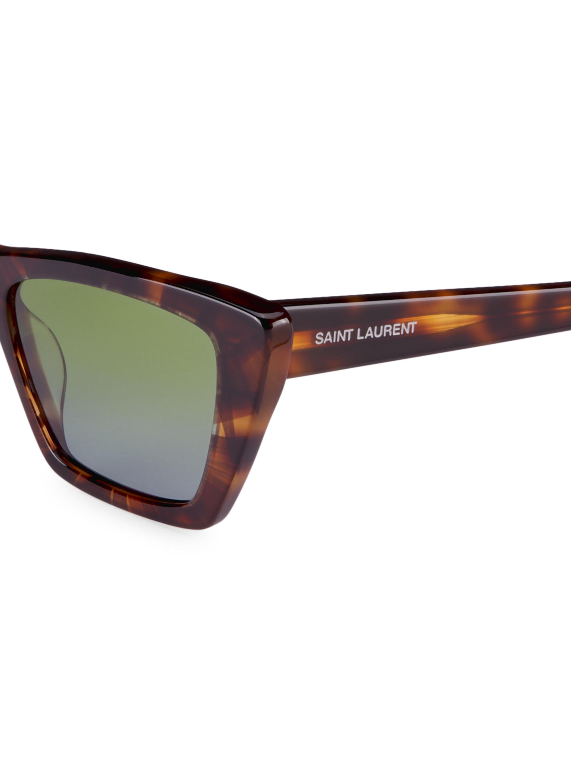 Saint Laurent New Wave Mica 53MM Cat-Eye Sunglasses | Saks Fifth