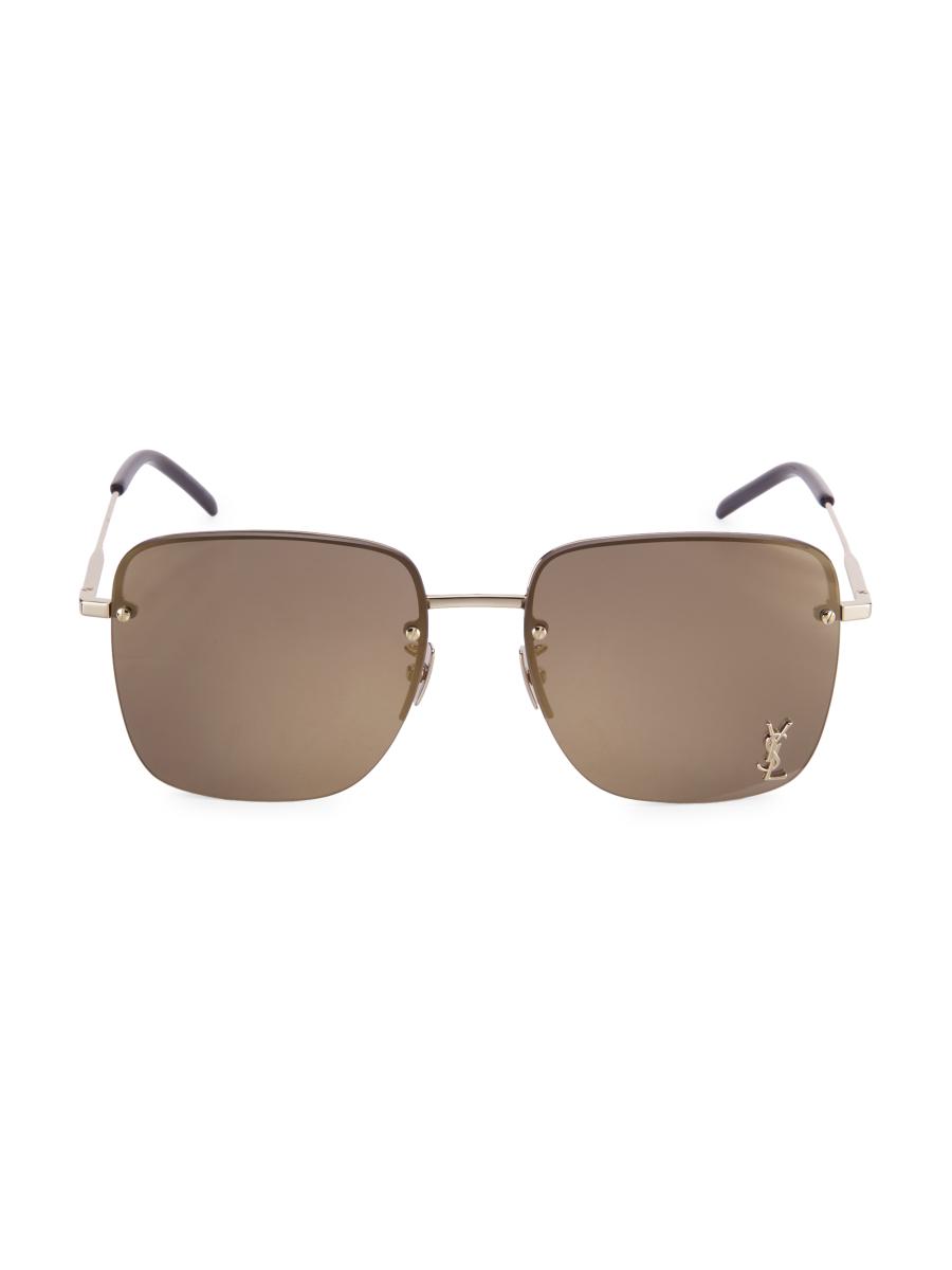 Saint Laurent Monogram 58MM Square Sunglasses | Saks Fifth Avenue