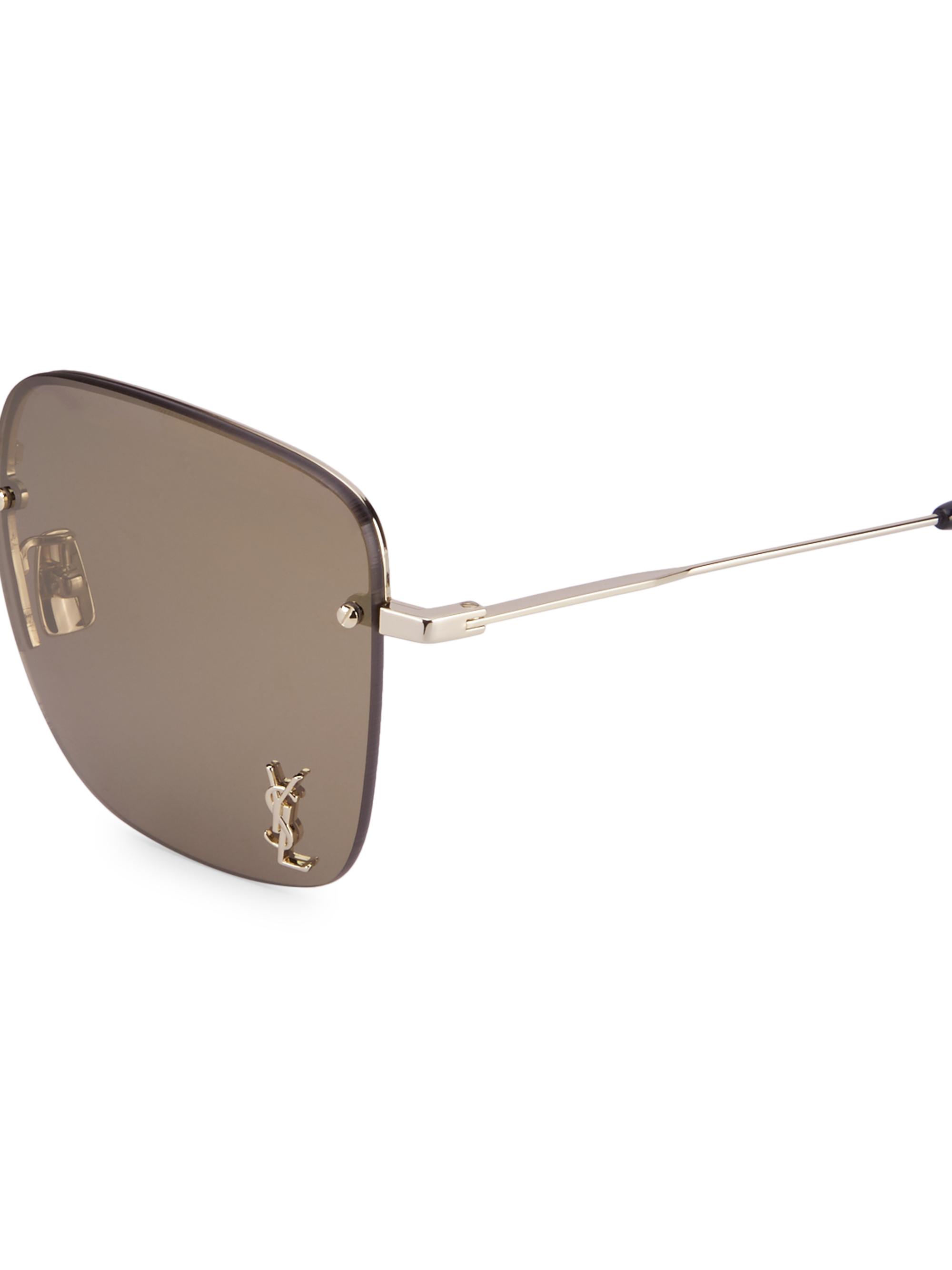 Saint Laurent Monogram 58MM Square Sunglasses | Saks Fifth Avenue