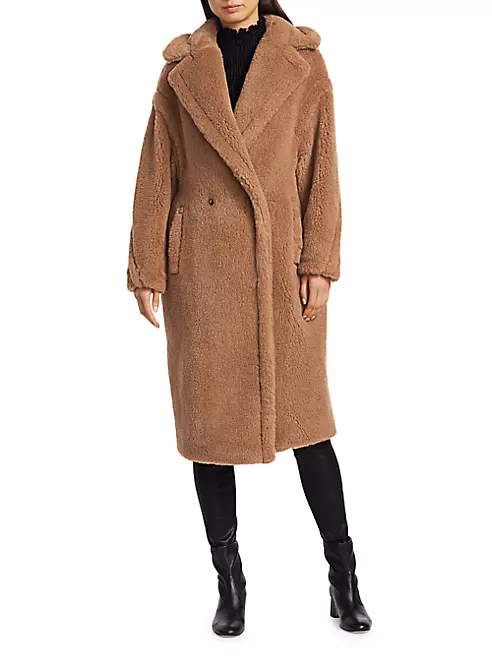 Cozy Brown faux fur Suit with LV Inspired Black Monograms, Hoodie