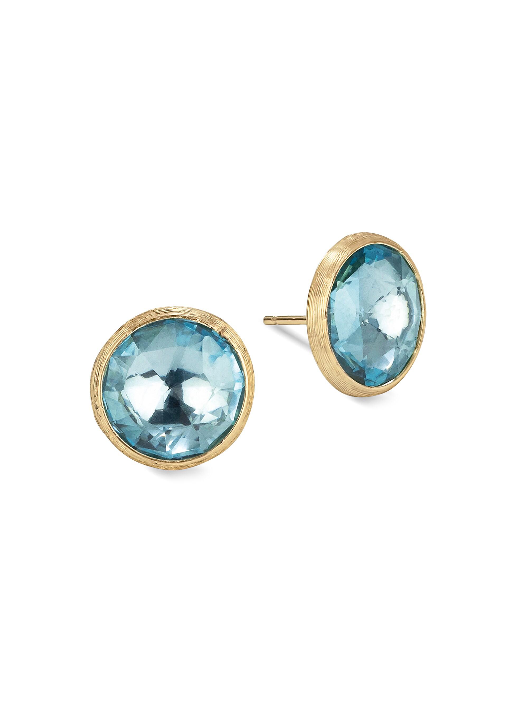 Marco Bicego Women's Jaipur Color 18K Yellow Gold & Blue Topaz Stud Earrings - Gold