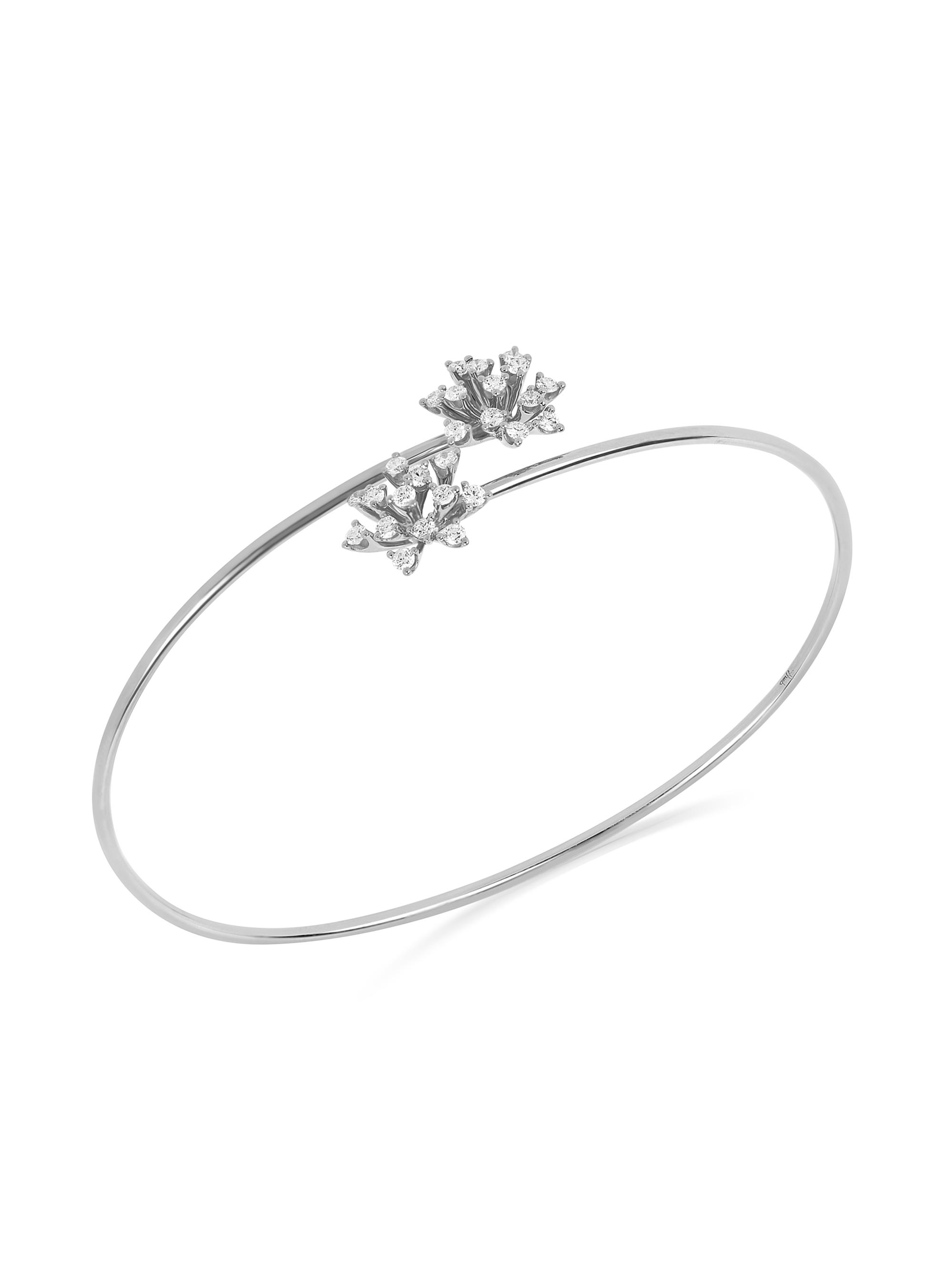 Hueb Women's Luminus 18K White Gold & Diamond Bangle Bracelet - White Gold