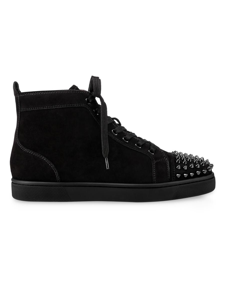 【Christian Louboutin】アブビズ レザー スリッパ ブラック Christian Louboutin 美品○Christian クリスチャンルブタン