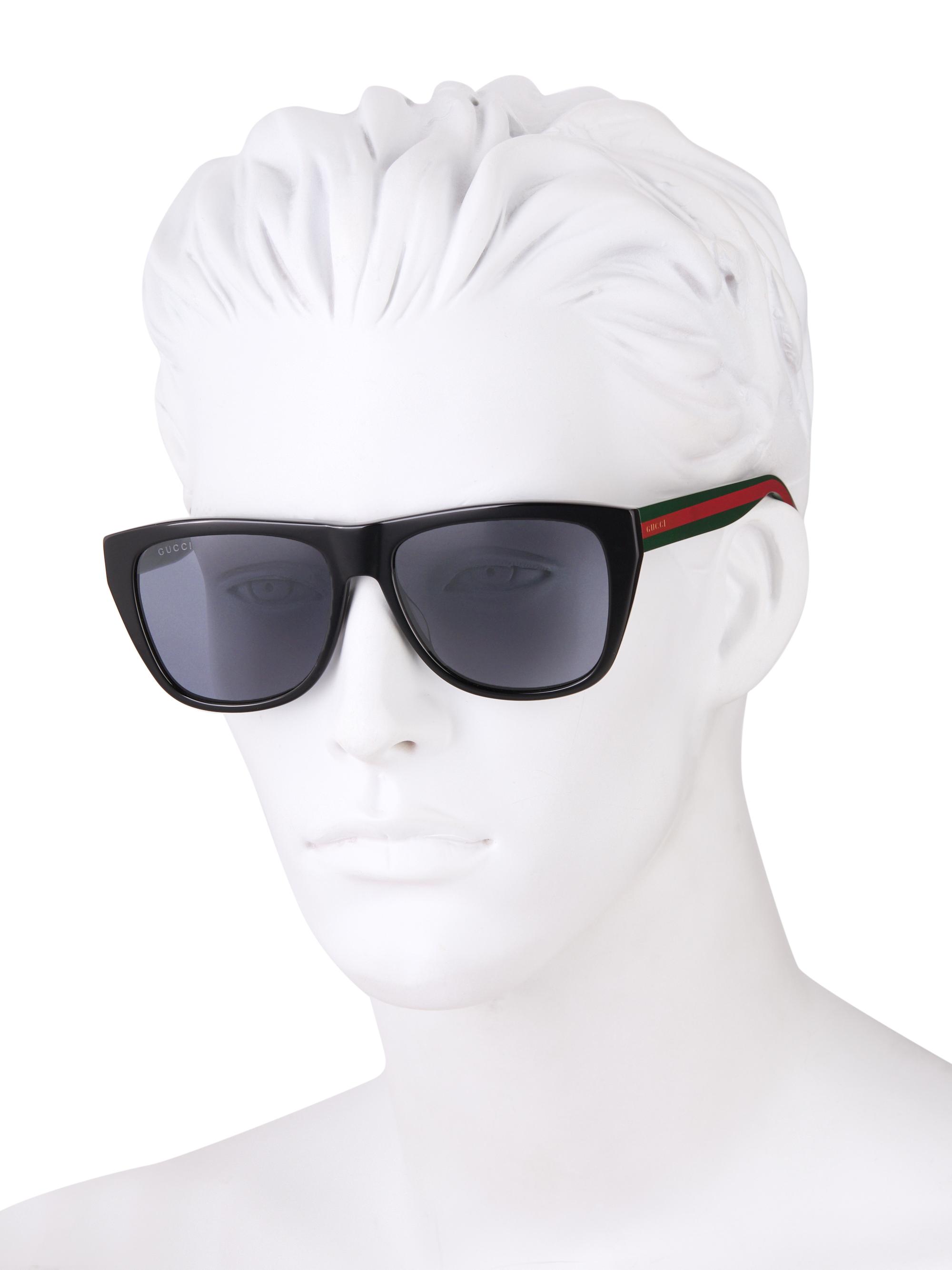 Gucci Web 57MM Sunglasses | Saks Fifth Avenue