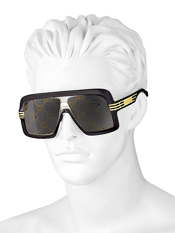 Shop Gucci 60MM Injection Mask Sunglasses | Saks Fifth Avenue Shop Gucci 60MM Injection Mask Sunglasses | Saks Fifth Avenue